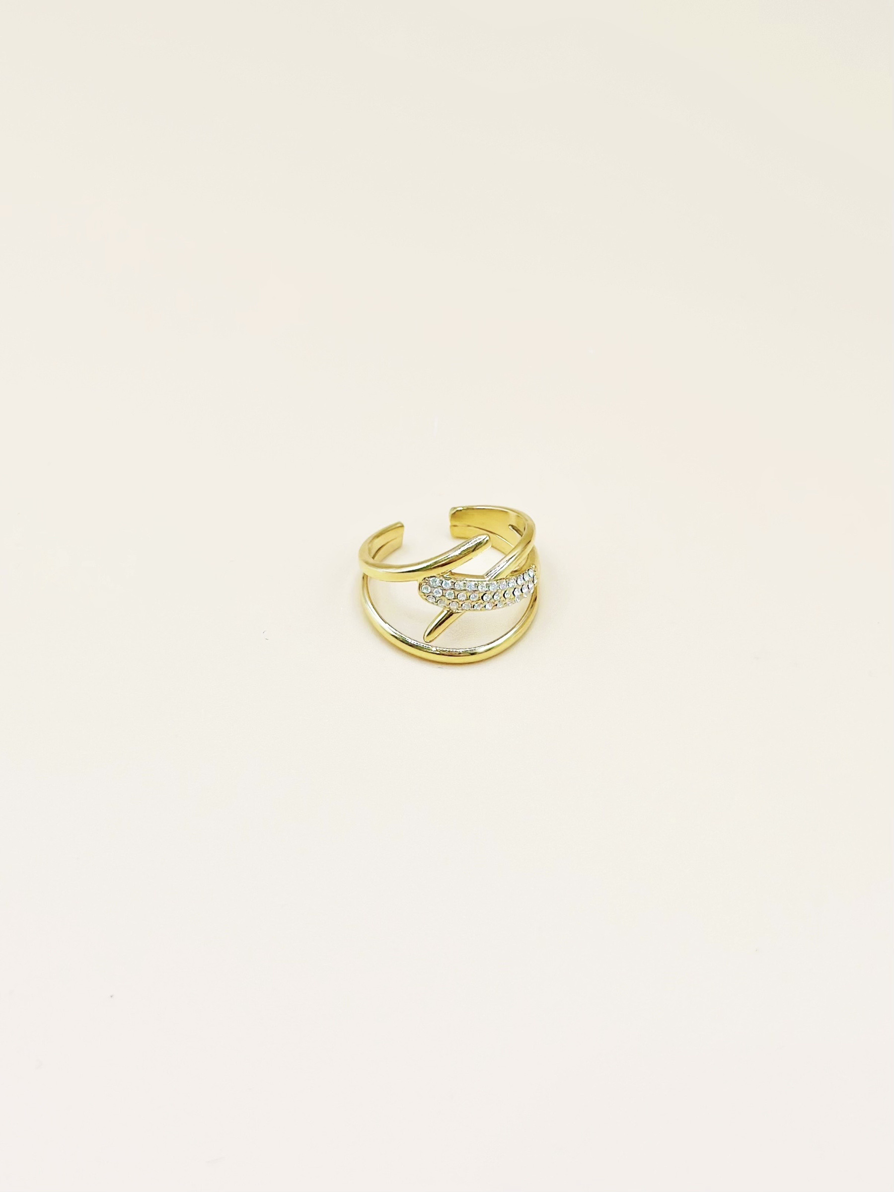 Grossiste Emily - Bague ajustable en acier inoxydable
