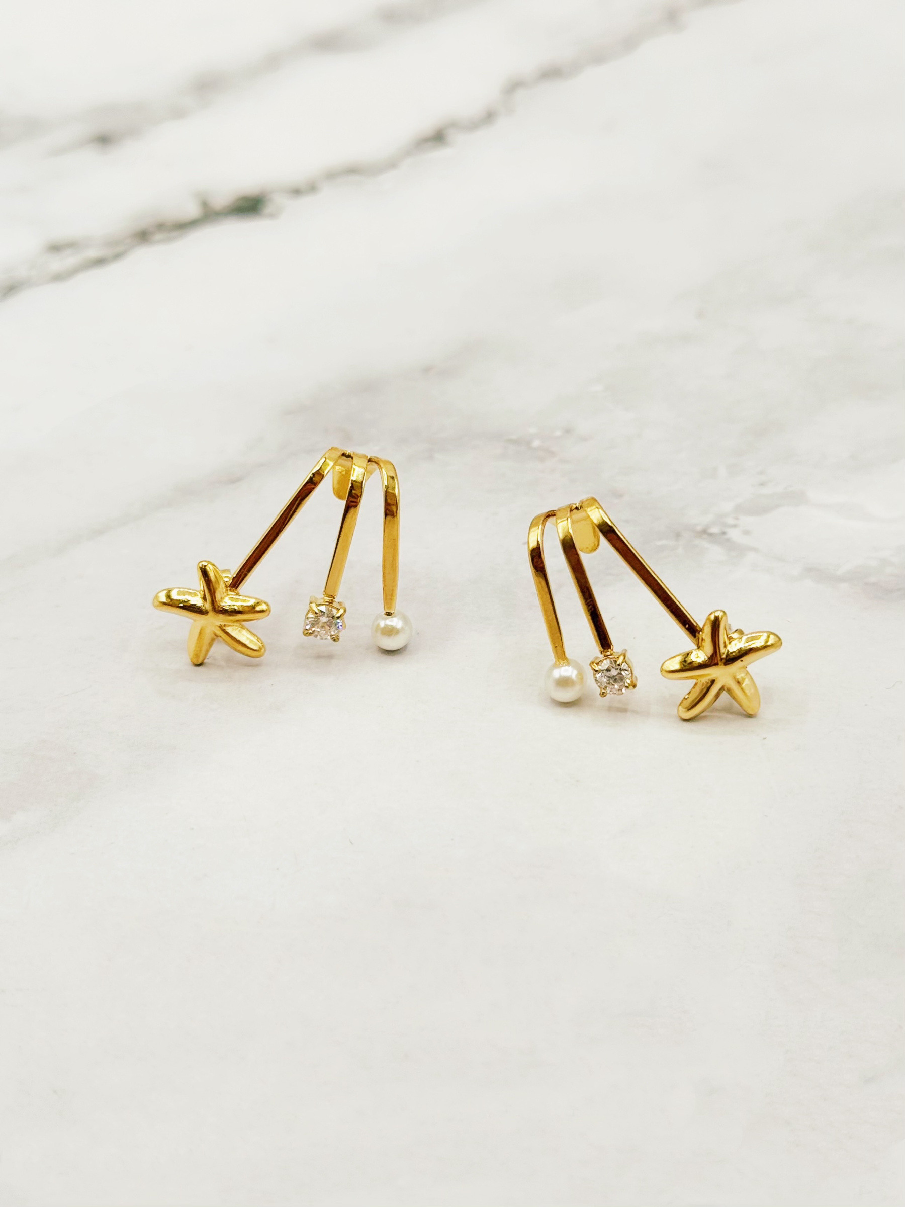 Grossiste Emily - Boucles d'oreilles en acier inoxydable Brillants