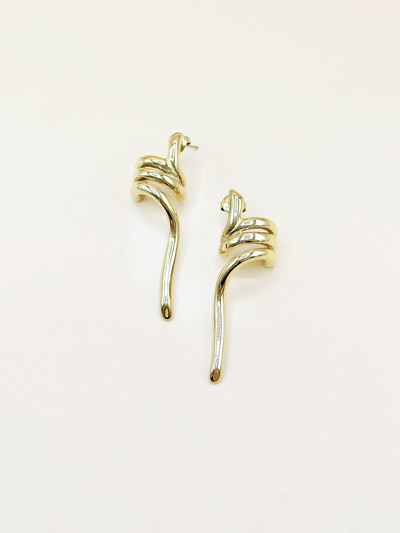 Mayorista Emily - Pendientes de acero inoxidable dorado Escultura Orgánica Mayorista Emily - Pendientes de acero inoxidable dorado Escultura Orgánica