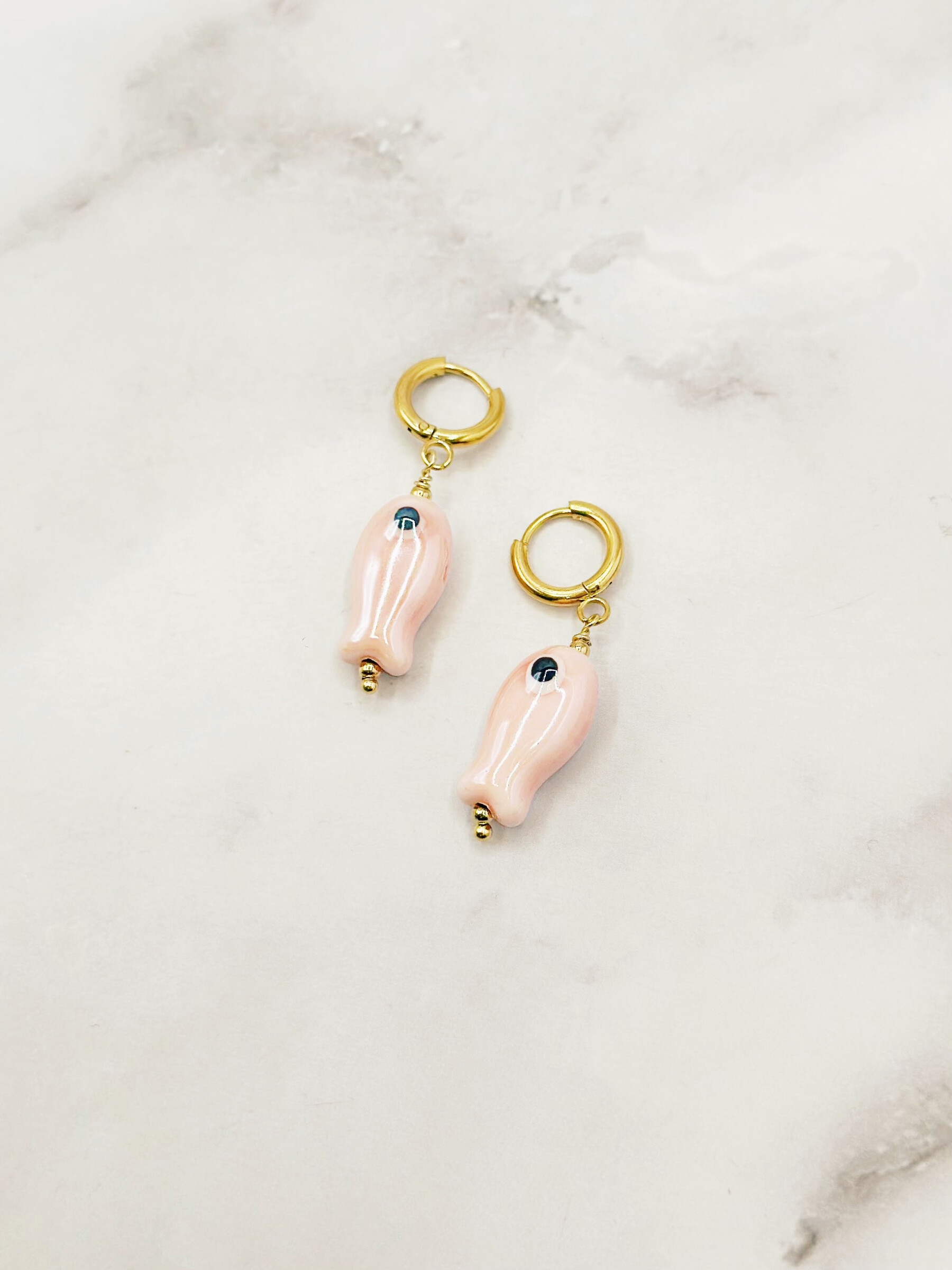 Grossiste Emily - Boucles d'oreilles en acier inoxydable Poisson