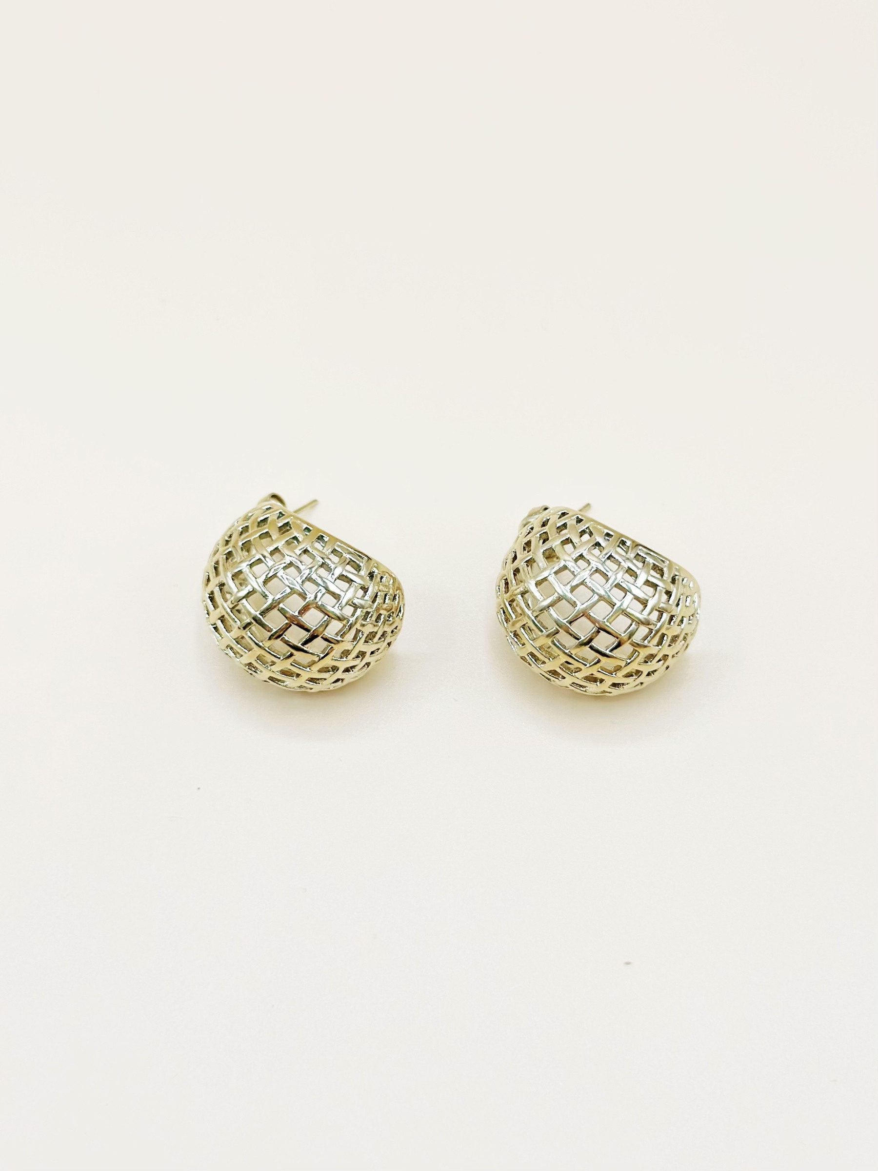 Mayorista Emily - Pendientes geométricos de acero inoxidable dorado