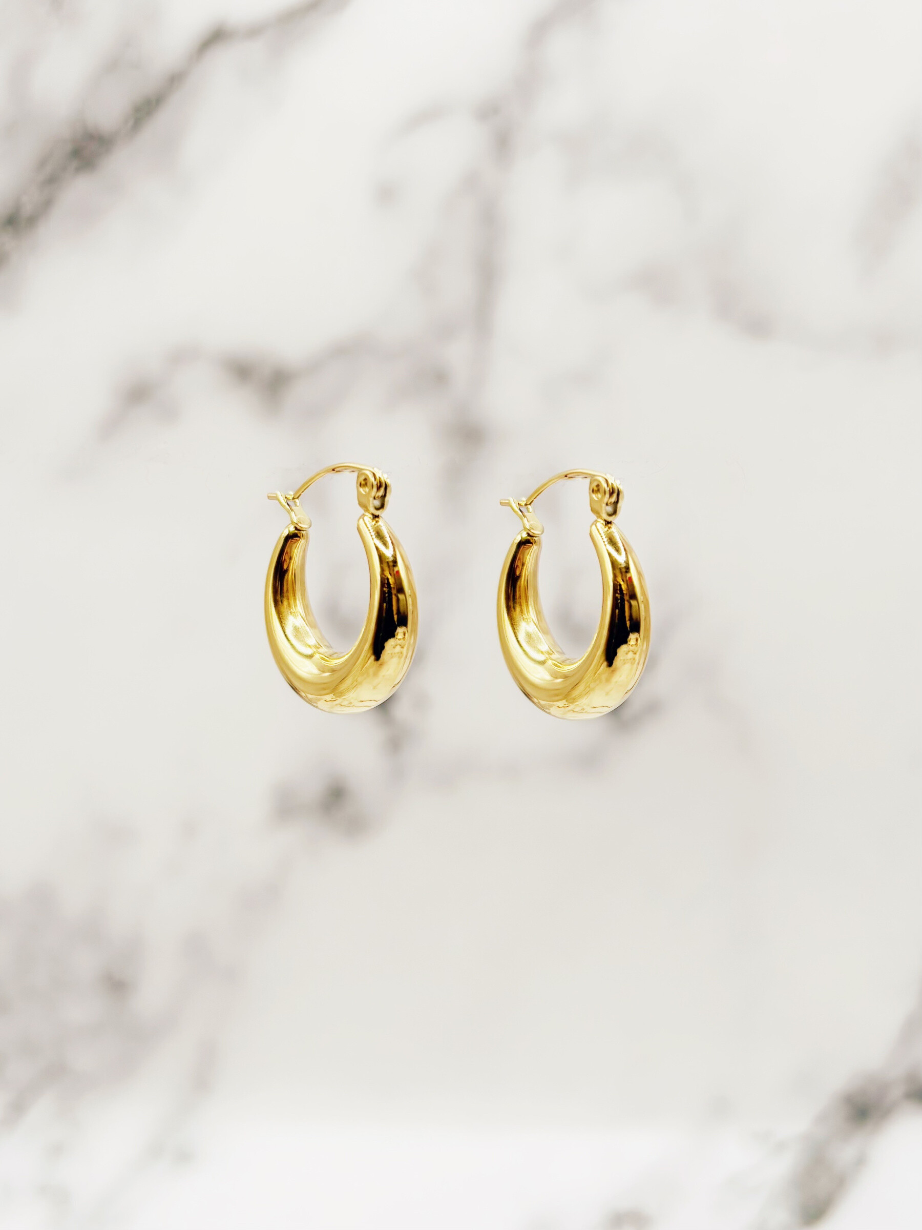 Grossiste Emily - Boucles d'oreilles en acier inoxydable Créoles