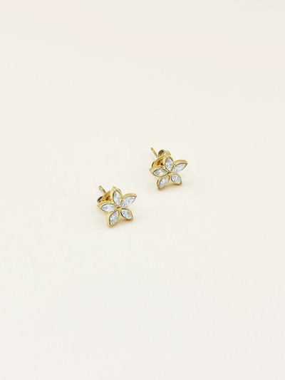 Mayorista Emily - Pendientes de acero inoxidable dorado Tachuelas de flores de circonio Mayorista Emily - Pendientes de acero inoxidable dorado Tachuelas de flores de circonio