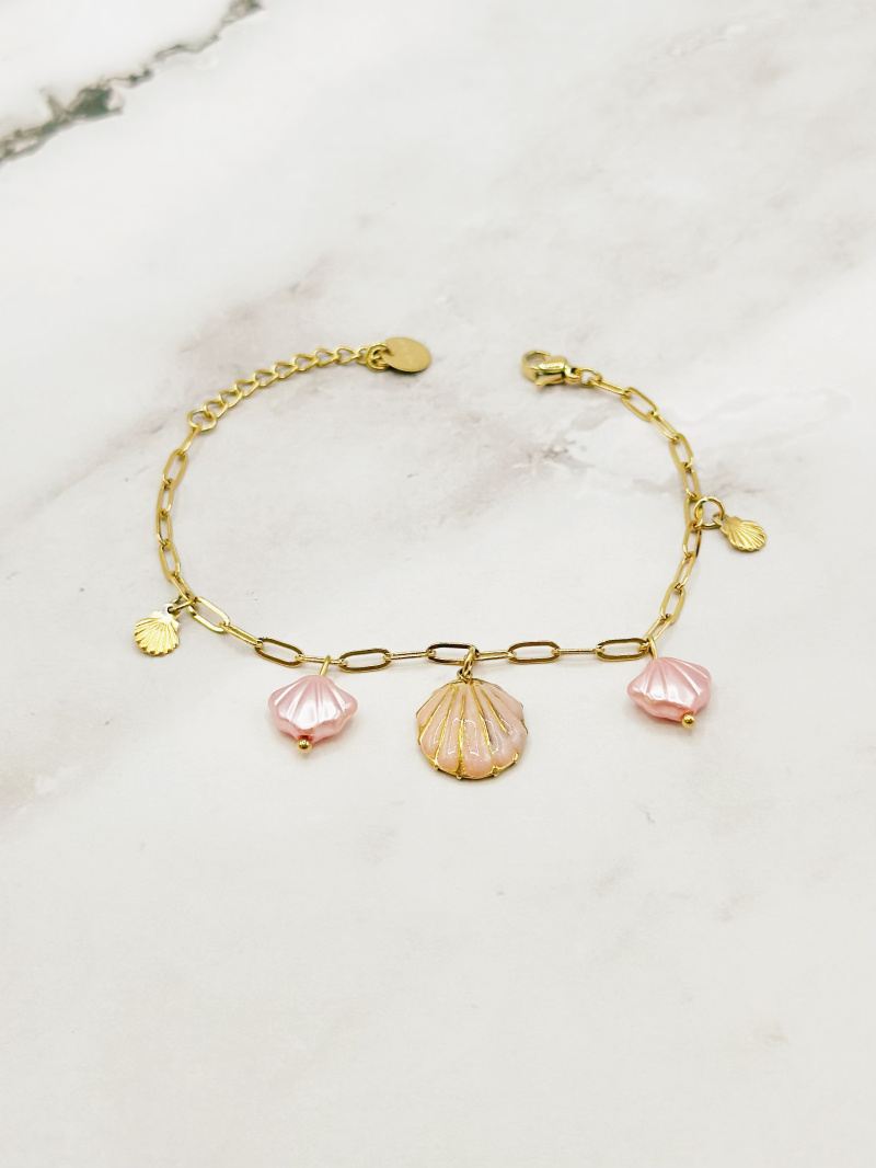 Grossista Emily - Bracciale in acciaio inossidabile Conchiglie