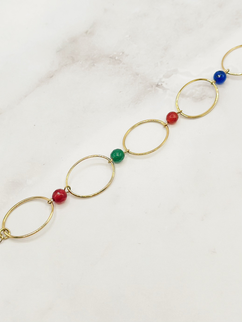 Mayorista Emily - Pulsera de Acero Inoxidable Círculo Cromático