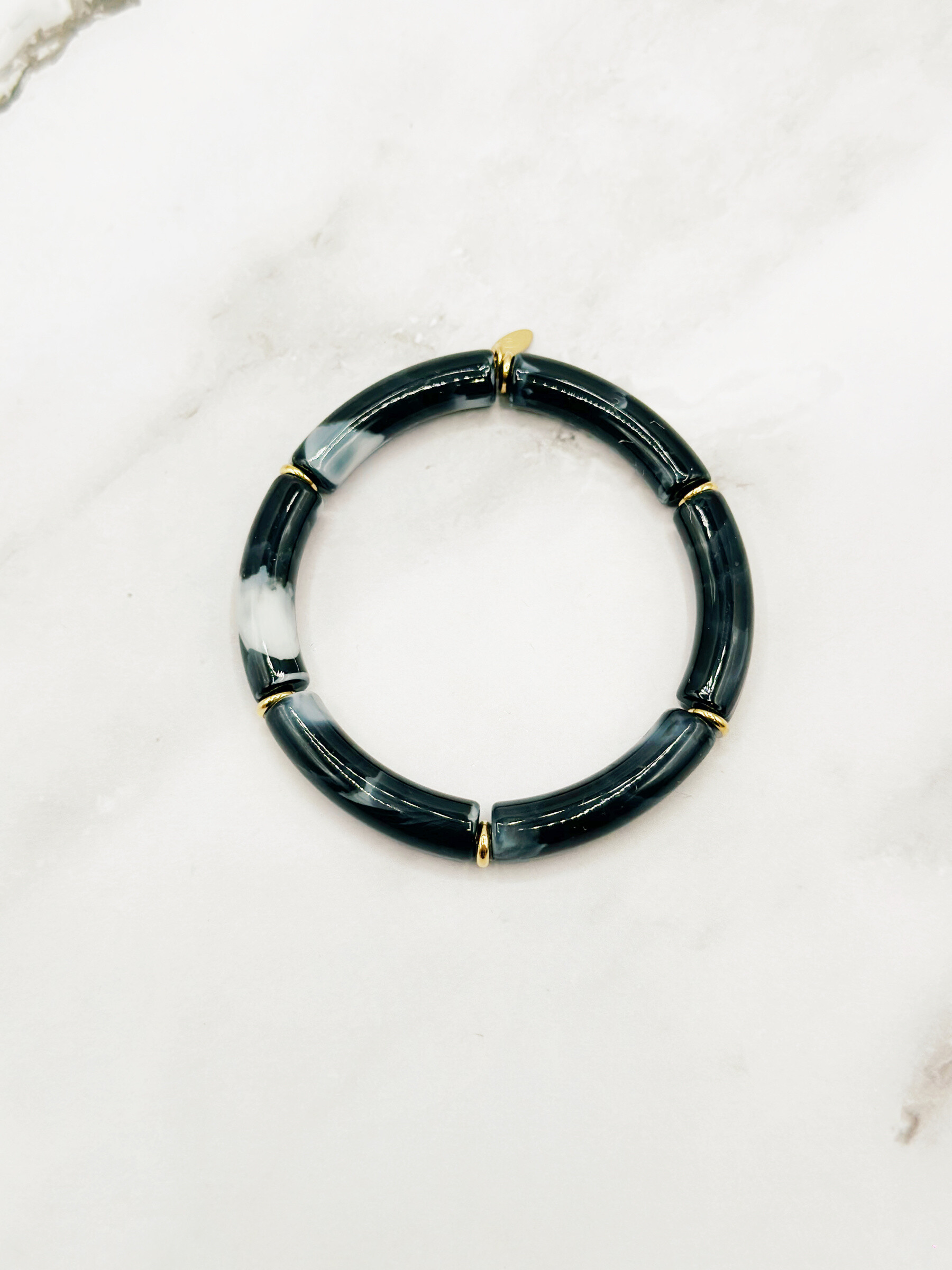 Wholesaler Emily - Acrylic and stainless steel elastic bracelet