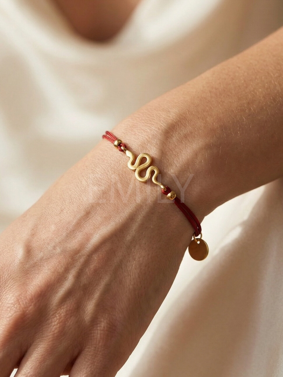 Wholesaler Emily - Adjustable Cord Steel Snake Bracelet
