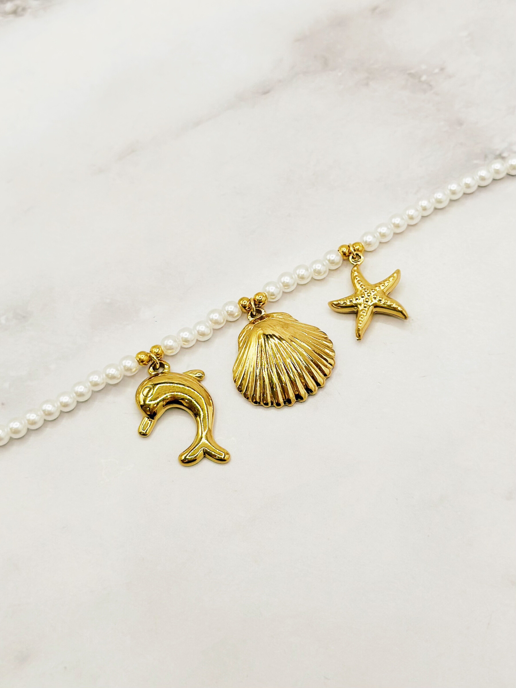 Grossiste Emily - Bracelet en acier inoxydable ajustable Charms Marins
