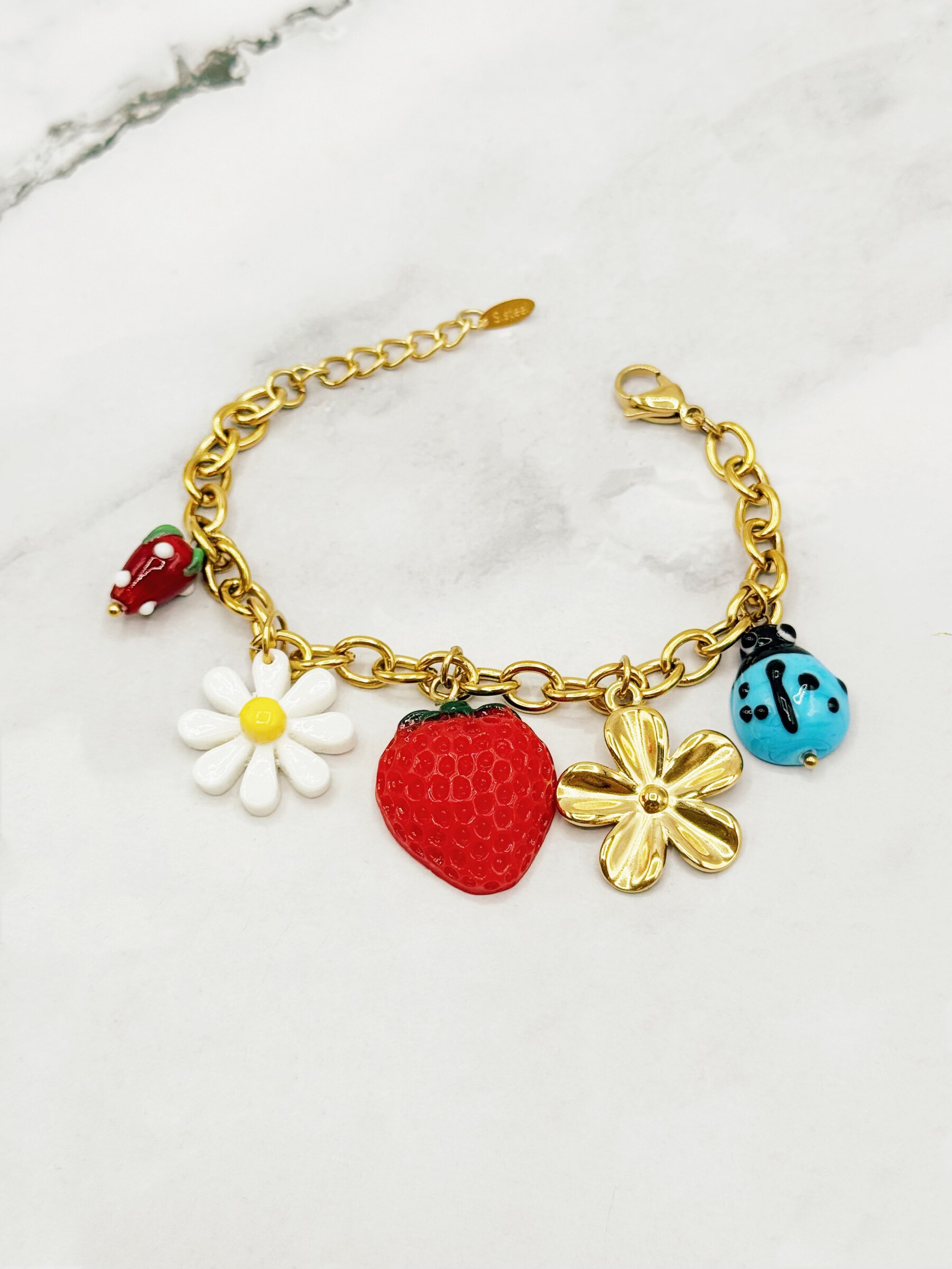 Wholesaler Emily - Adjustable stainless steel bracelet Charms
