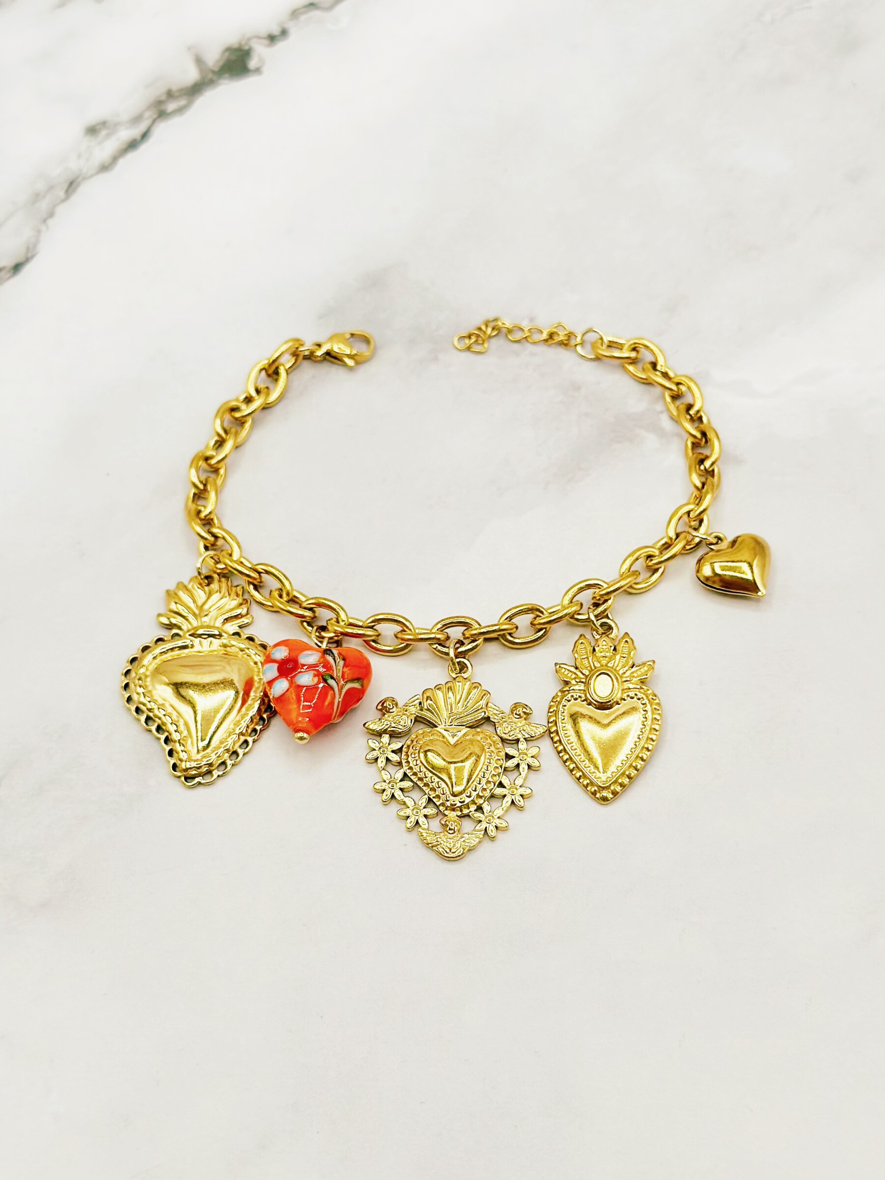 Wholesaler Emily - Adjustable stainless steel bracelet Charms
