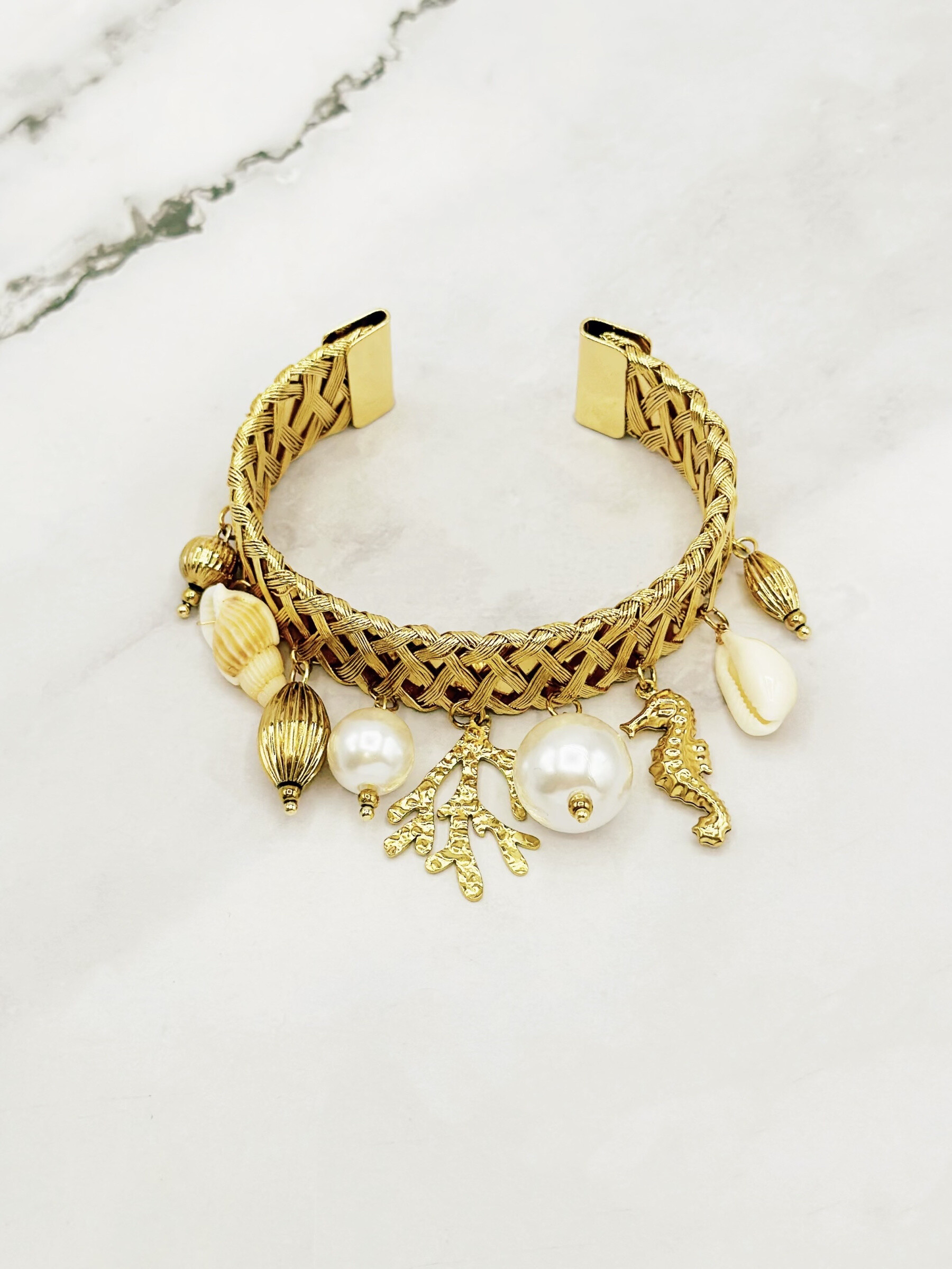 Mayorista Emily - Brazalete abierto de acero inoxidable