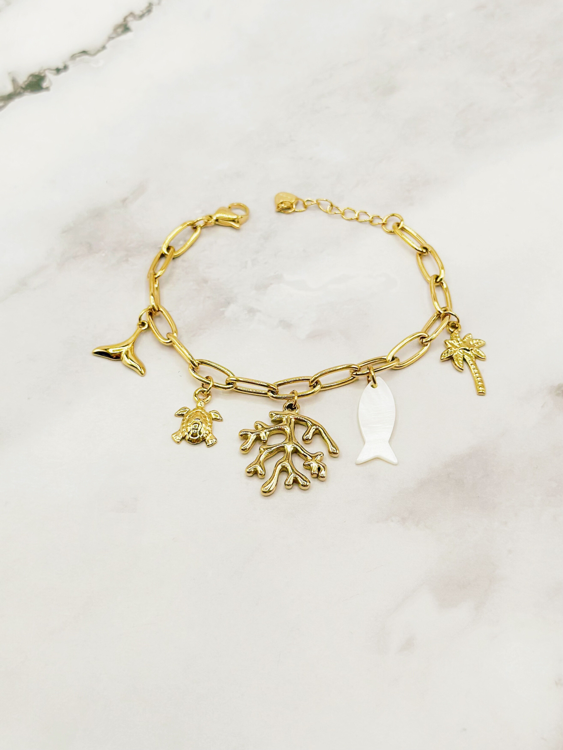 Wholesaler Emily - Adjustable stainless steel bracelet Charms