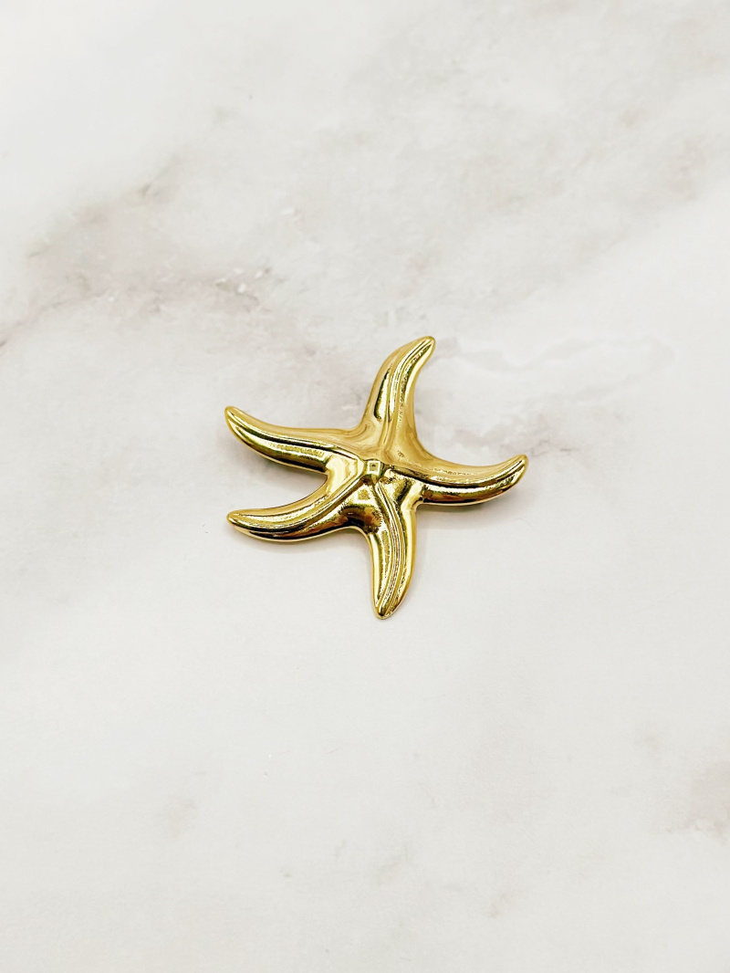 Mayorista Emily - Broche de Aguja de Acero Inoxidable Estrella de Mar