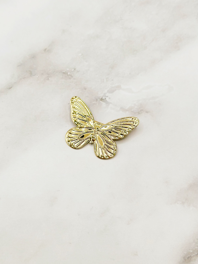 Mayorista Emily - Broche de acero inoxidable con aguja de mariposa