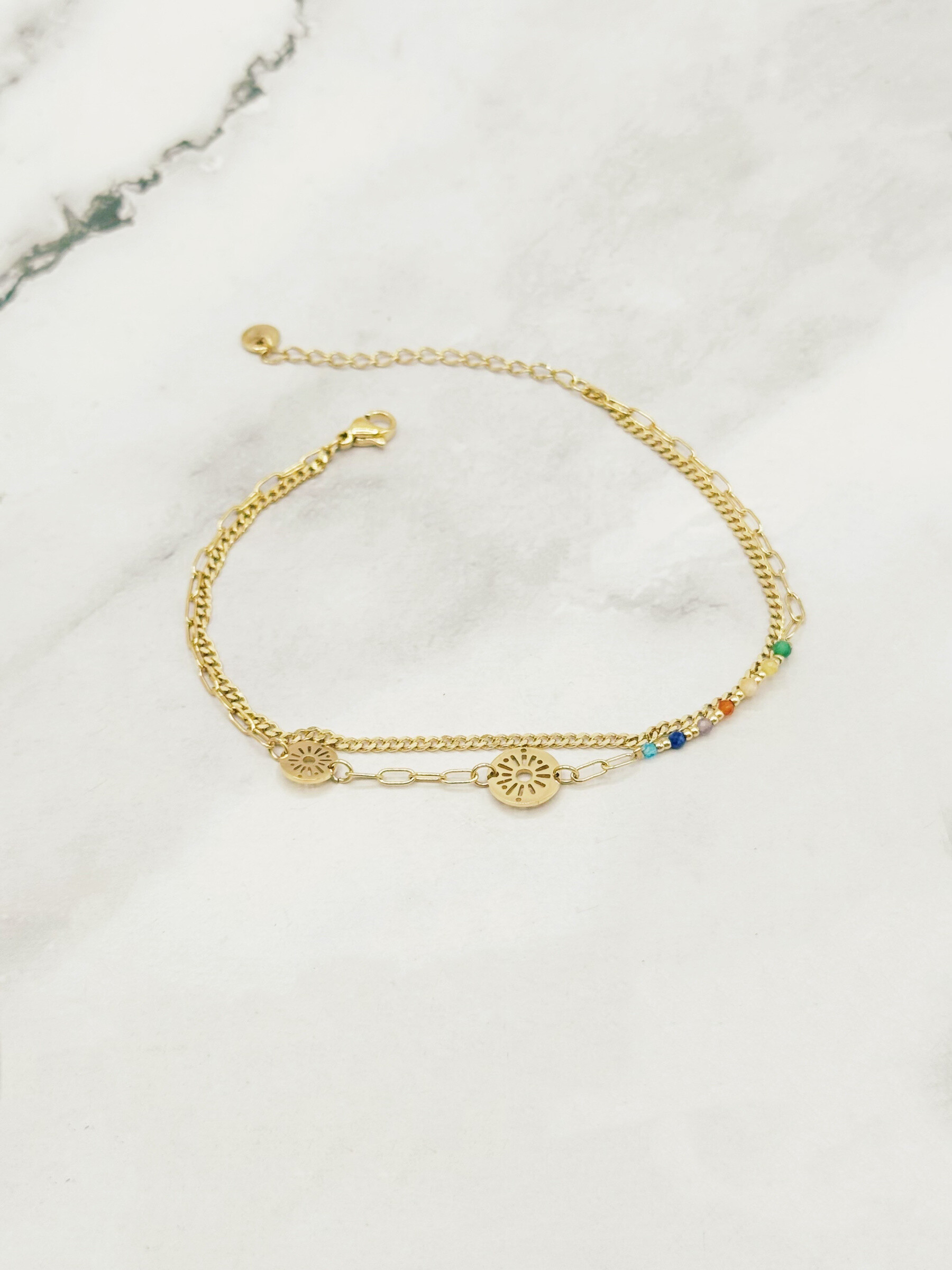 Wholesaler Emily - Stainless steel anklet Shells