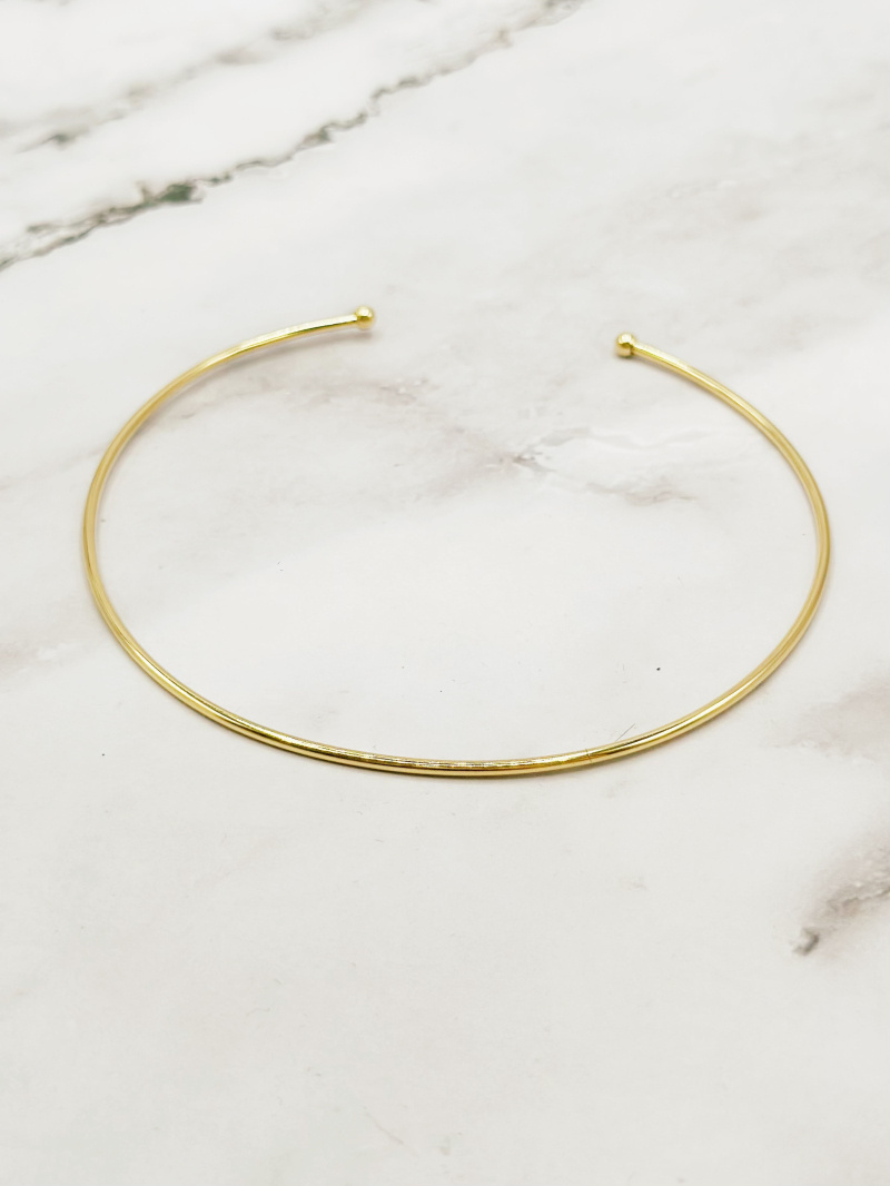 Mayorista Emily - Collar Choker de Acero Inoxidable Círculo Minimalista
