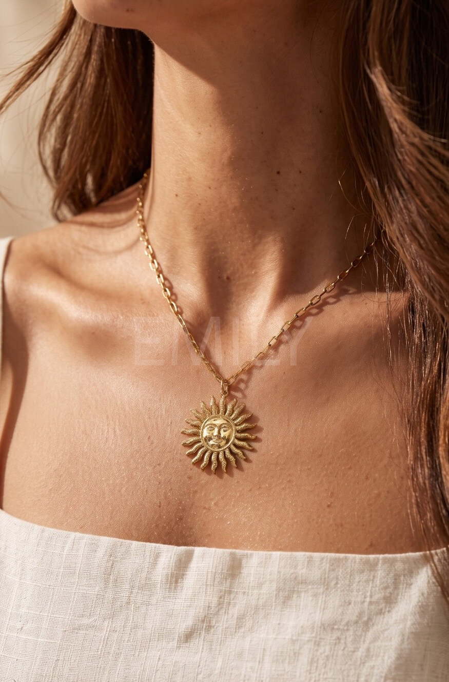 Wholesaler Emily - Radiant Sun Stainless Steel Necklace