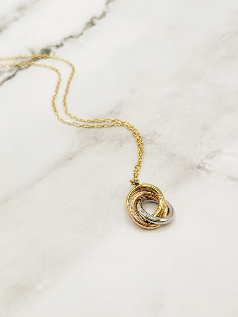 Wholesaler Emily - Stainless Steel Intertwined Knot Necklace