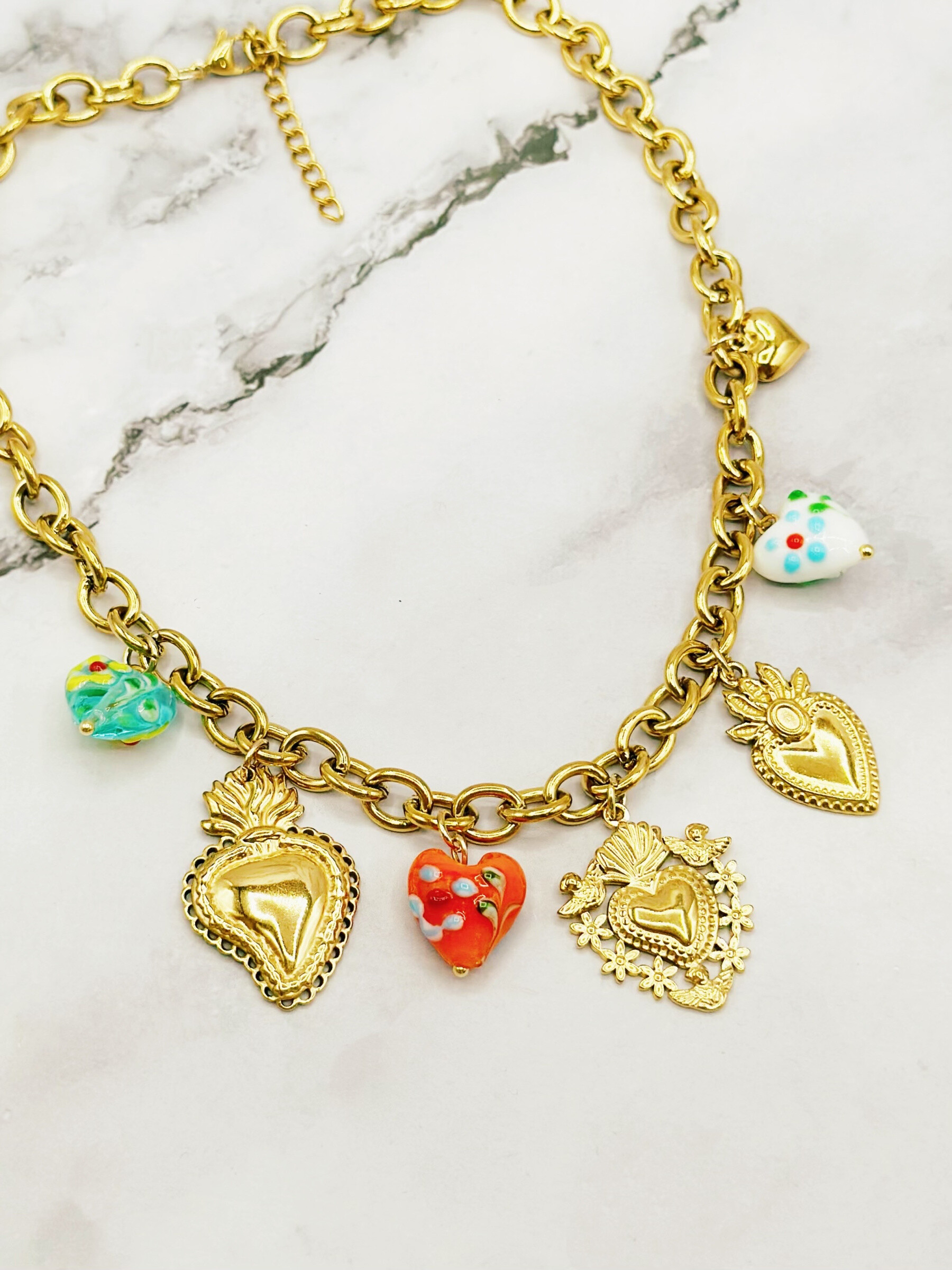 Wholesaler Emily - Adjustable stainless steel necklace Charms