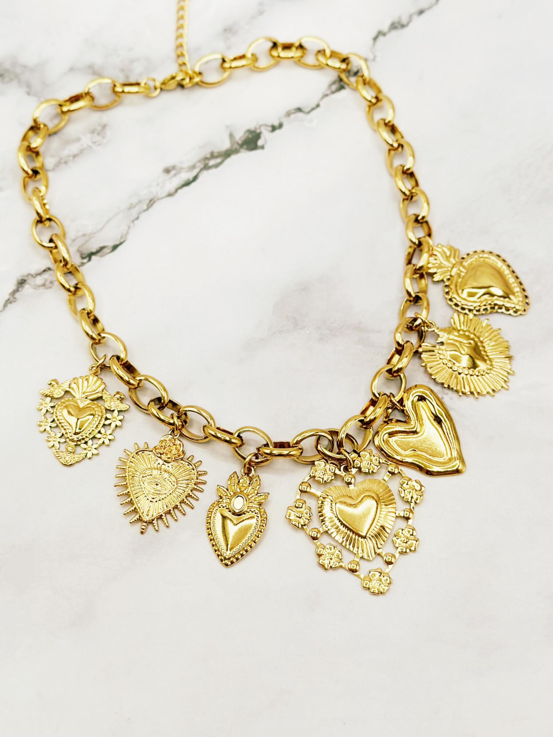 Wholesaler Emily - Adjustable stainless steel necklace Charms