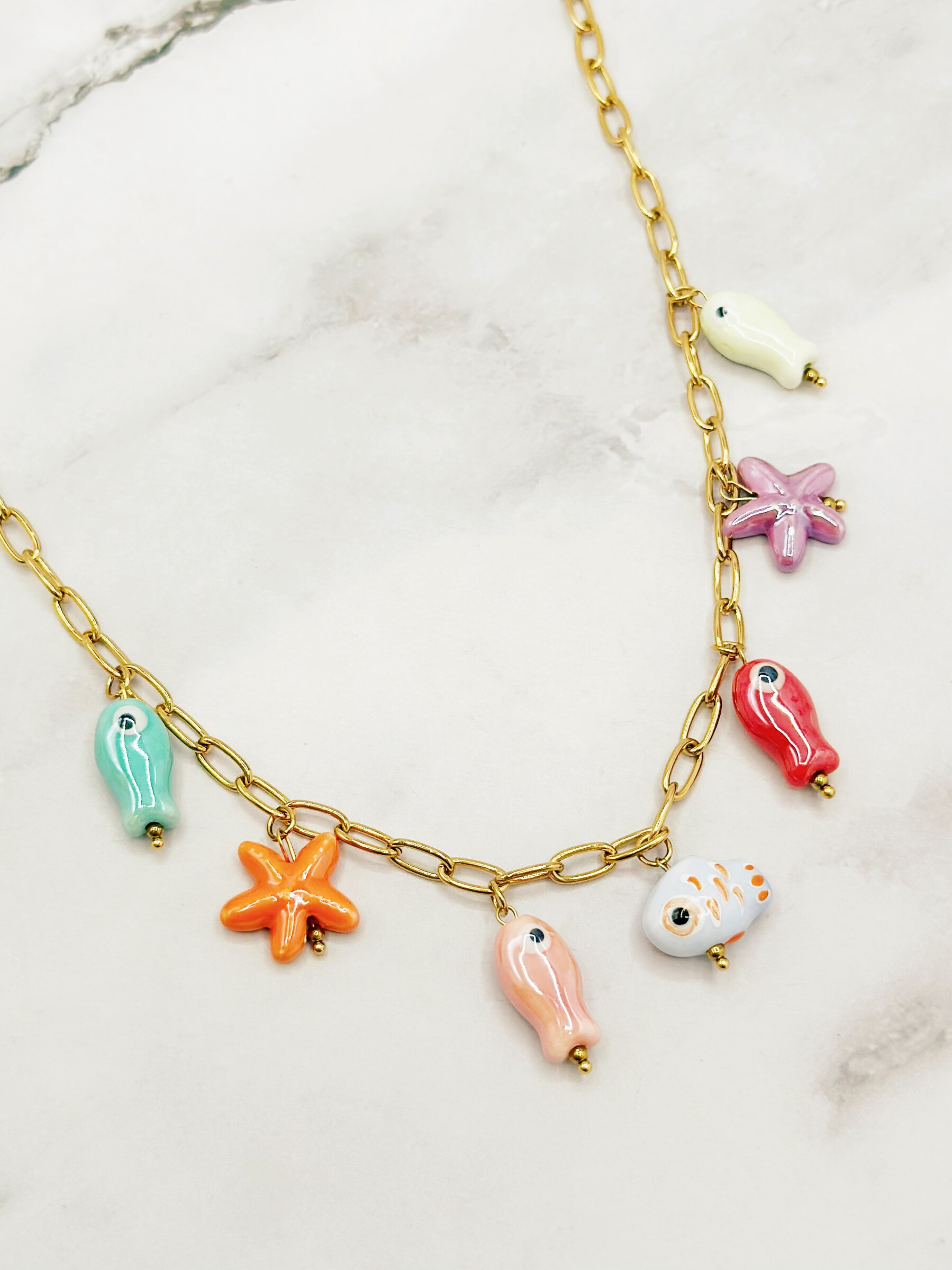 Grossista Emily - Collana regolabile con charms in acciaio inossidabile