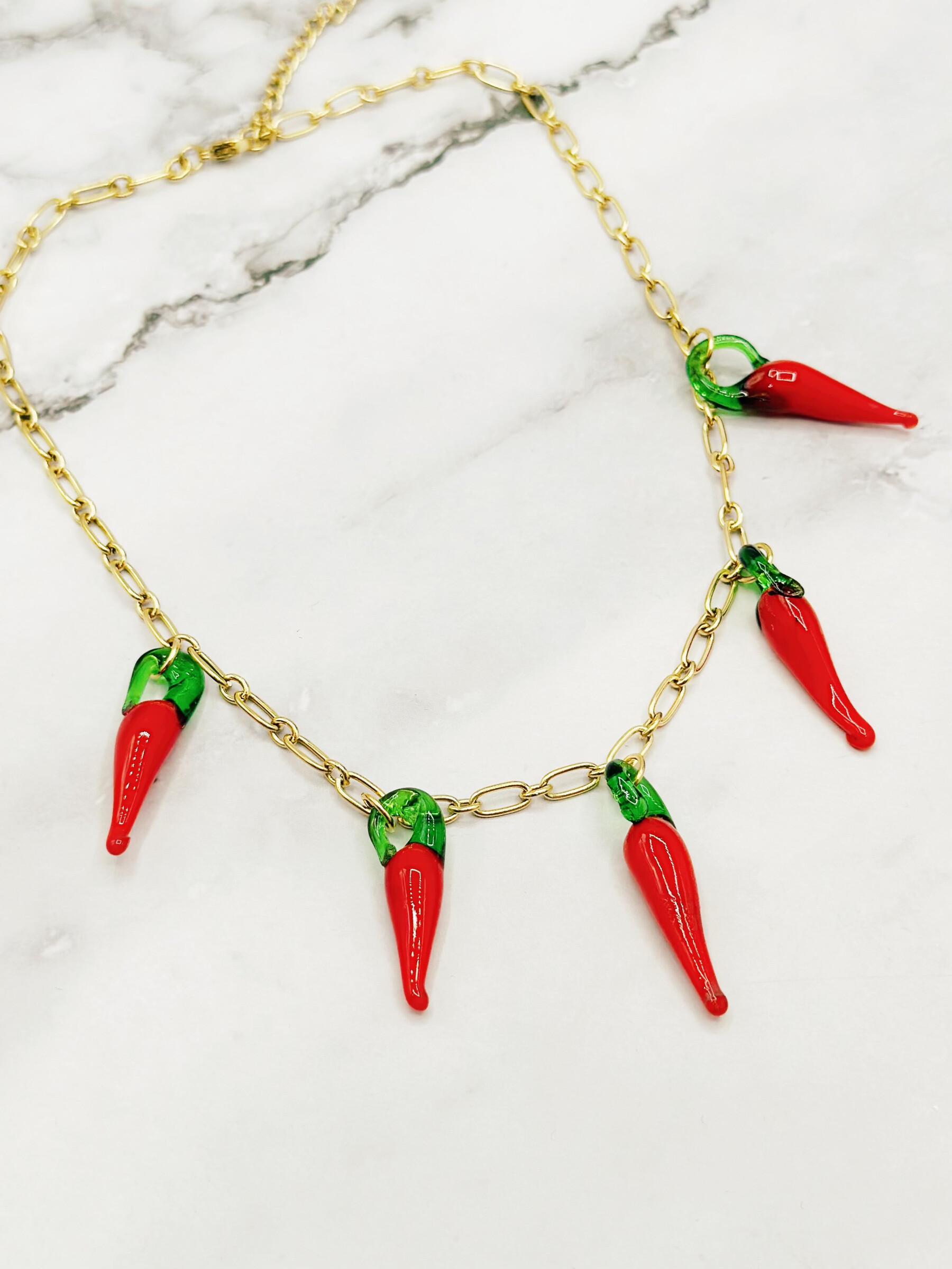 Grossiste Emily - Collier en acier inoxydable Piments