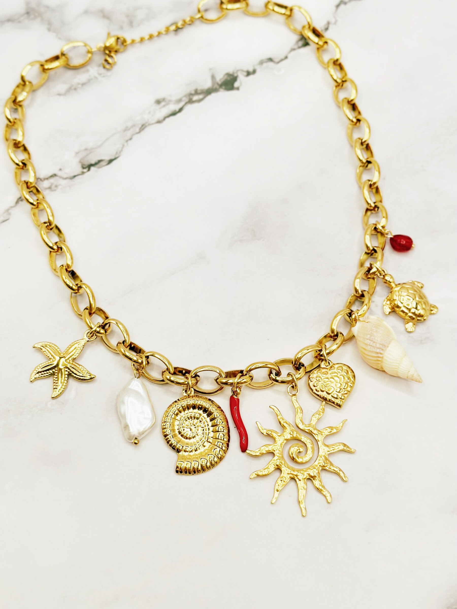 Wholesaler Emily - Adjustable stainless steel necklace Charms