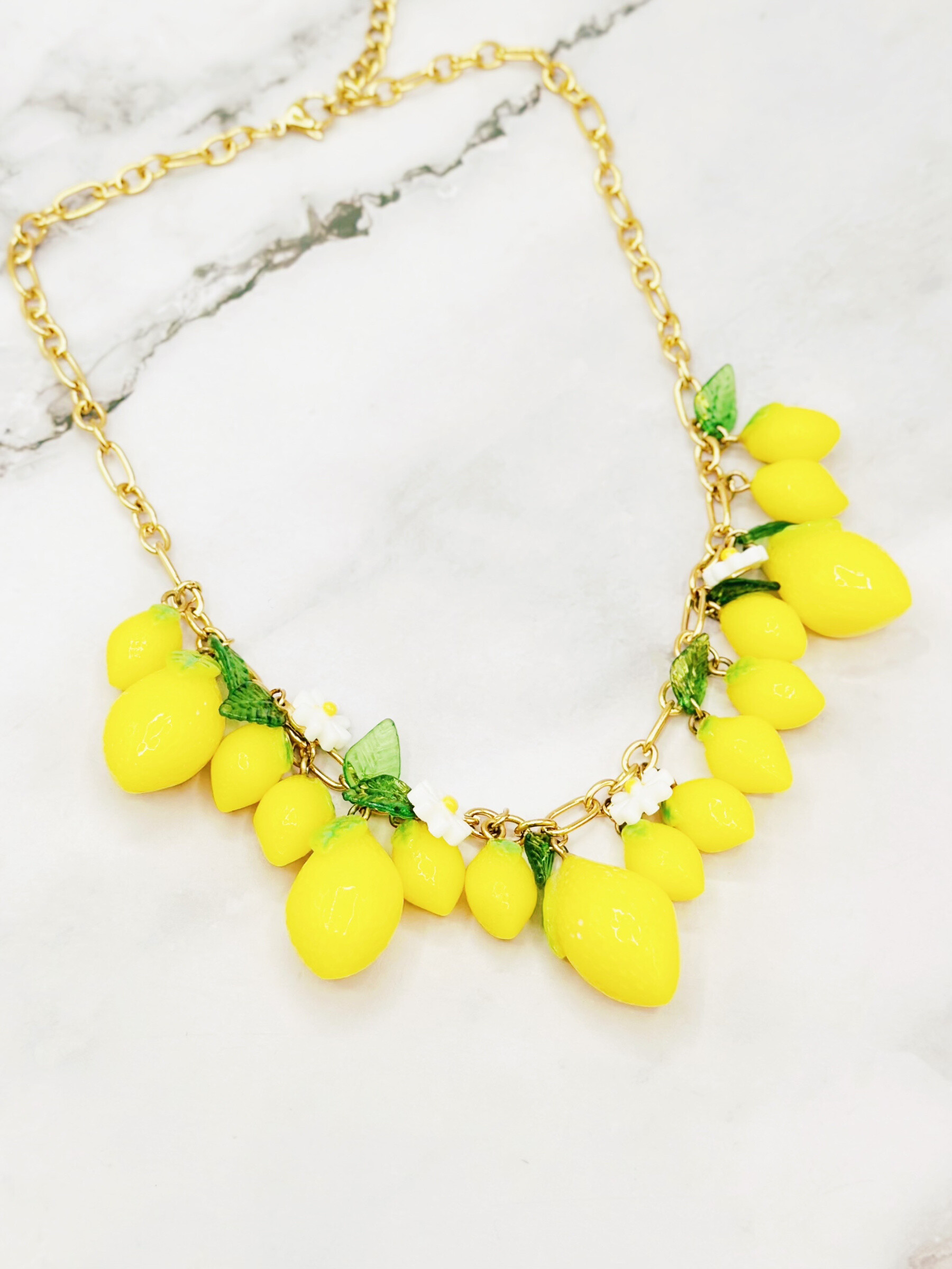 Grossiste Emily - Collier en acier inoxydable ajustable Citrons