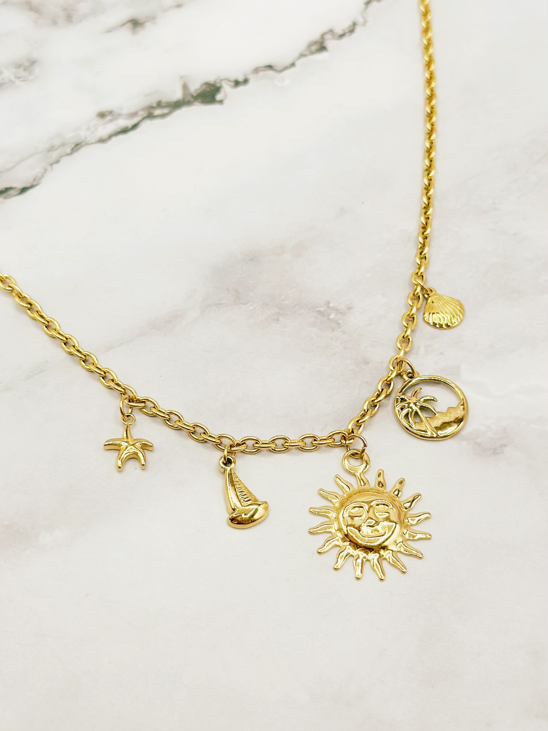 Wholesaler Emily - Adjustable stainless steel necklace Charms
