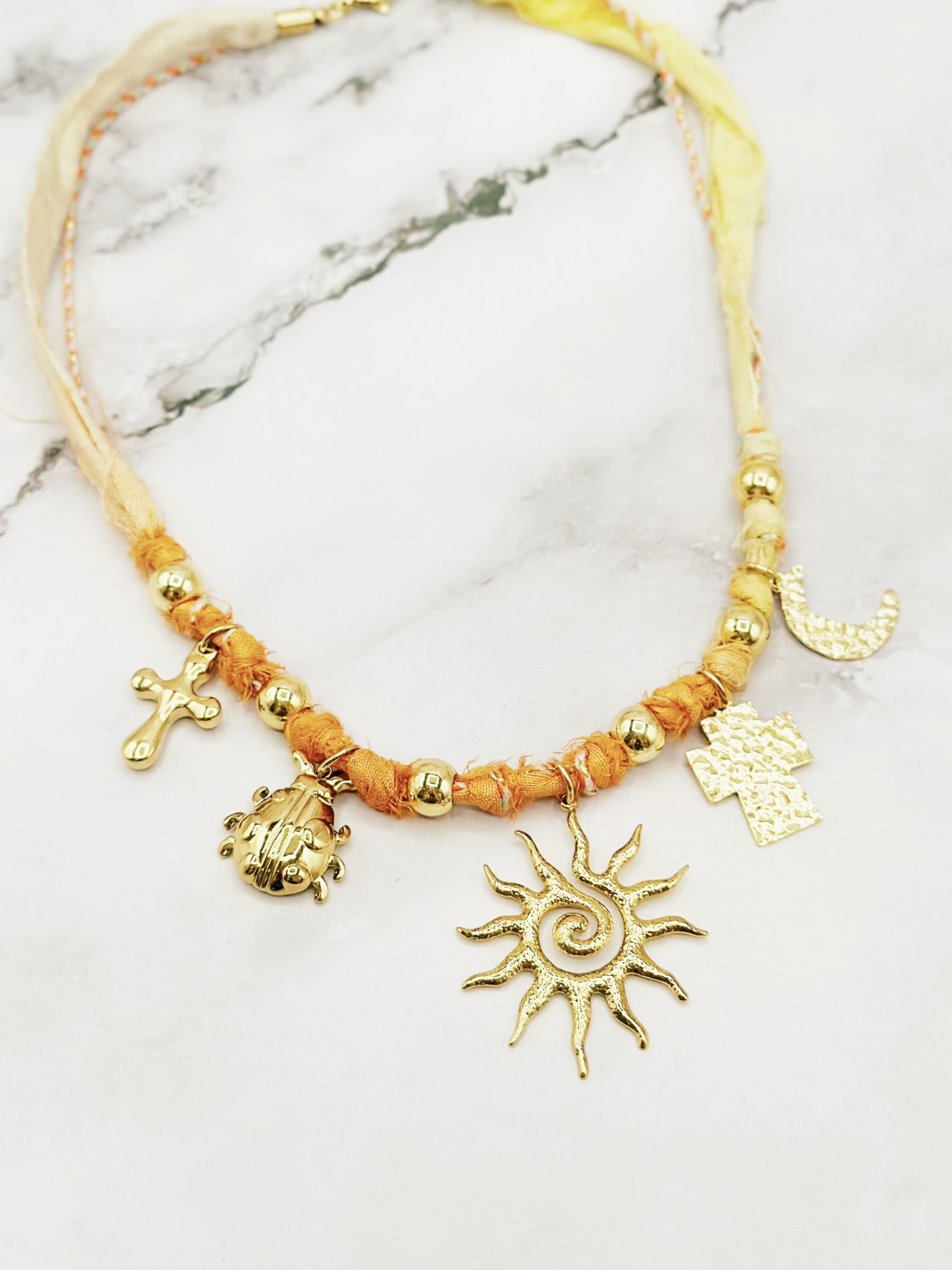 Wholesaler Emily - Adjustable stainless steel necklace Charms
