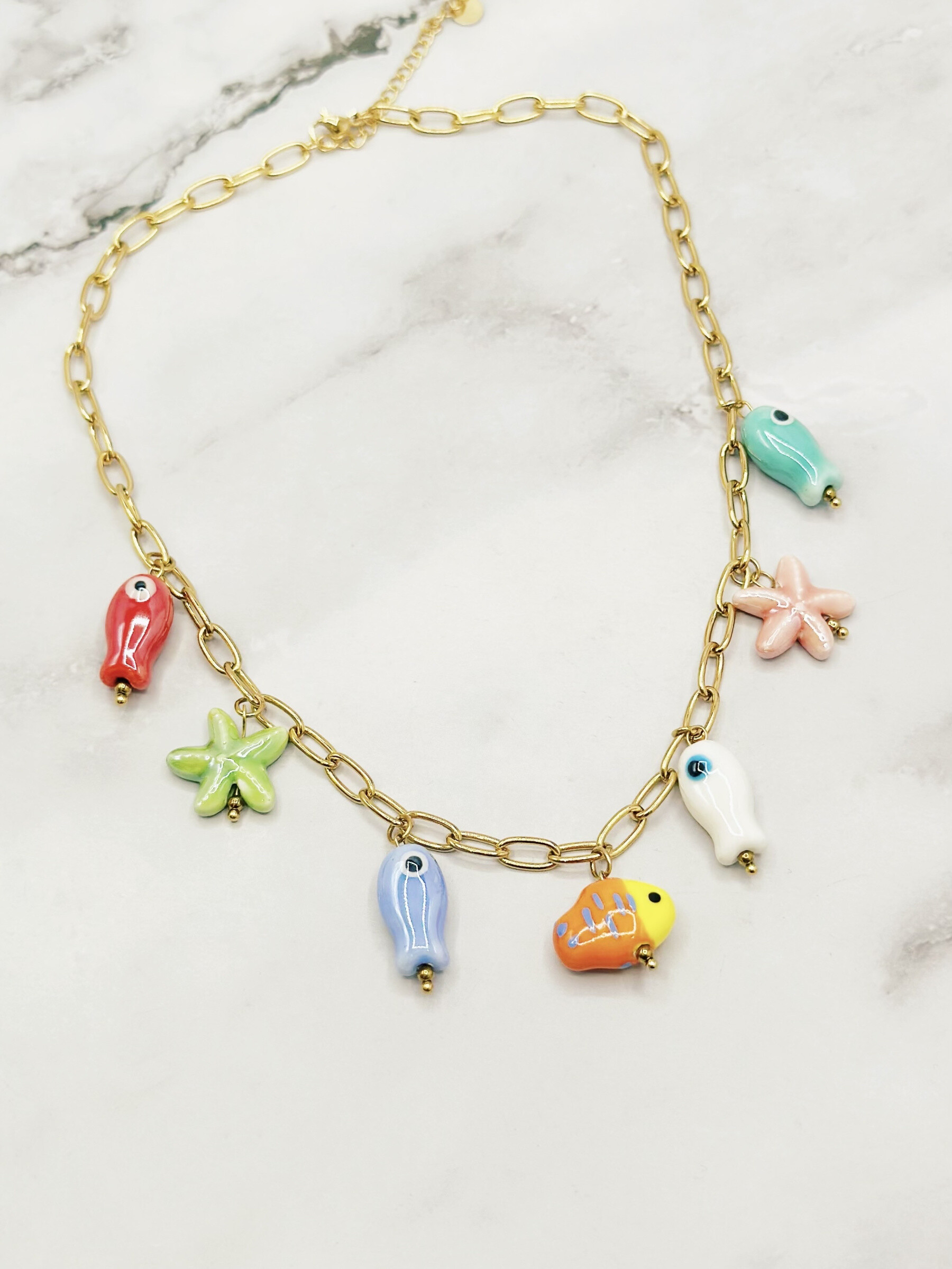 Wholesaler Emily - Adjustable stainless steel necklace Charms
