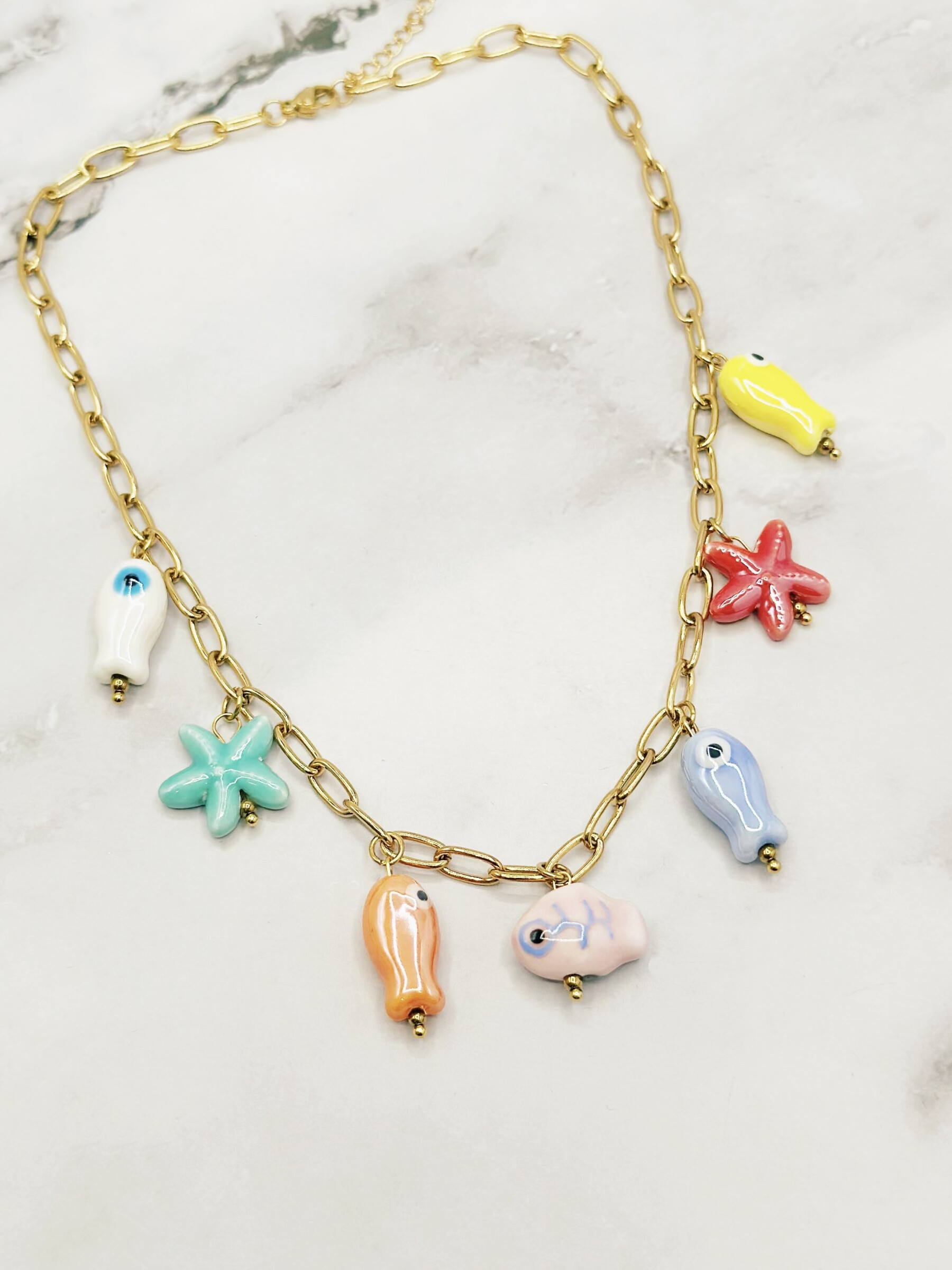 Wholesaler Emily - Adjustable stainless steel necklace Charms