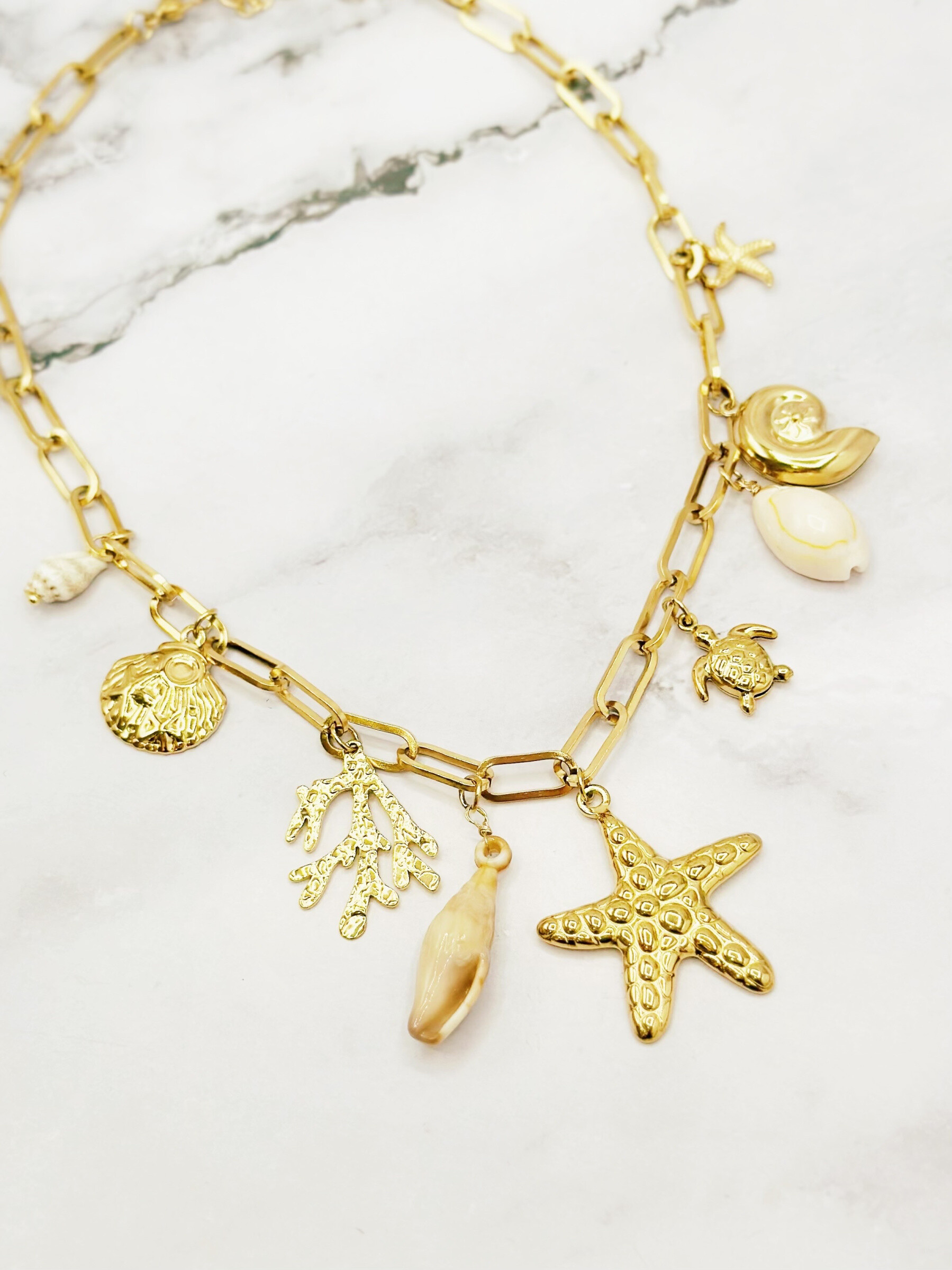 Wholesaler Emily - Adjustable stainless steel necklace Charms