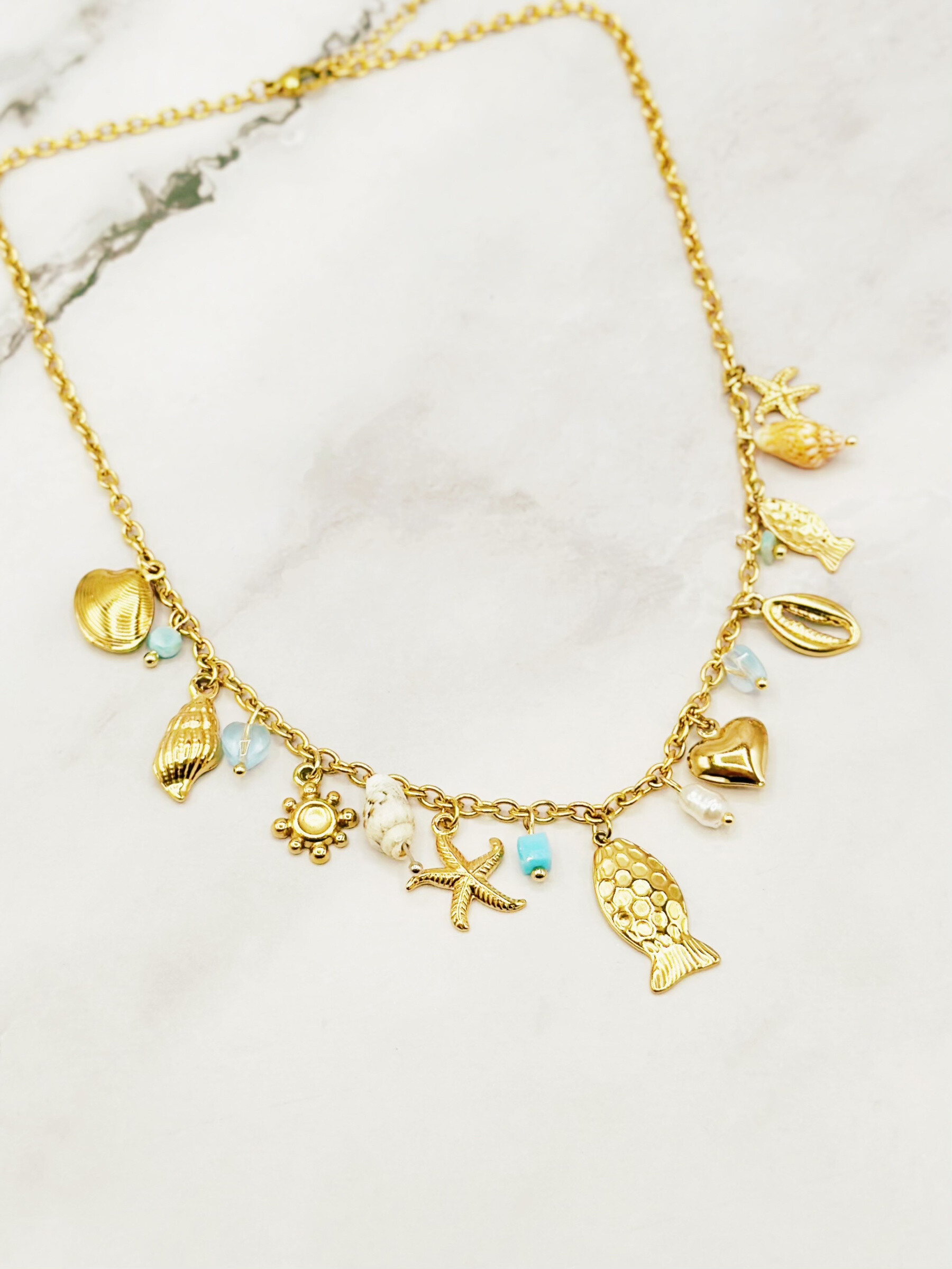 Grossiste Emily - Collier en acier inoxydable ajustable Charms
