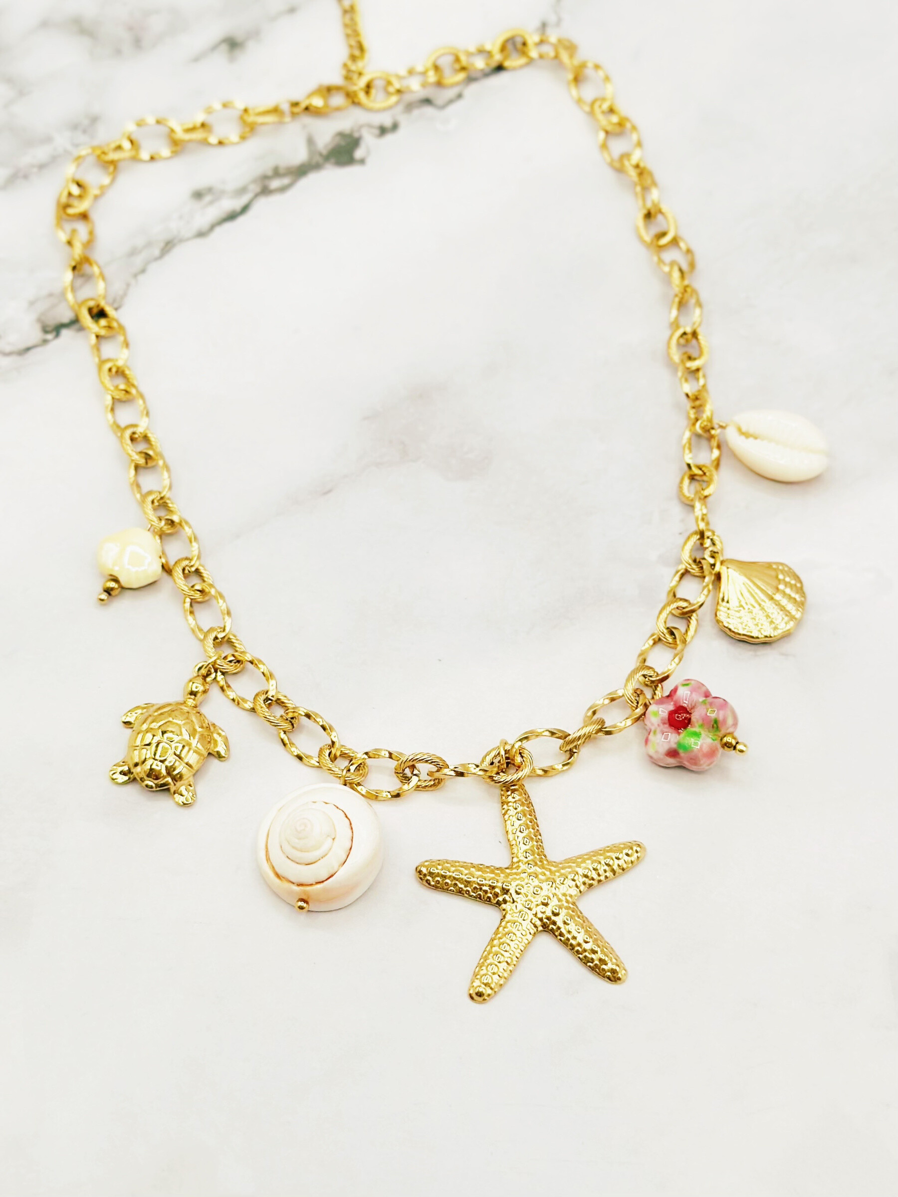 Wholesaler Emily - Adjustable stainless steel necklace Charms