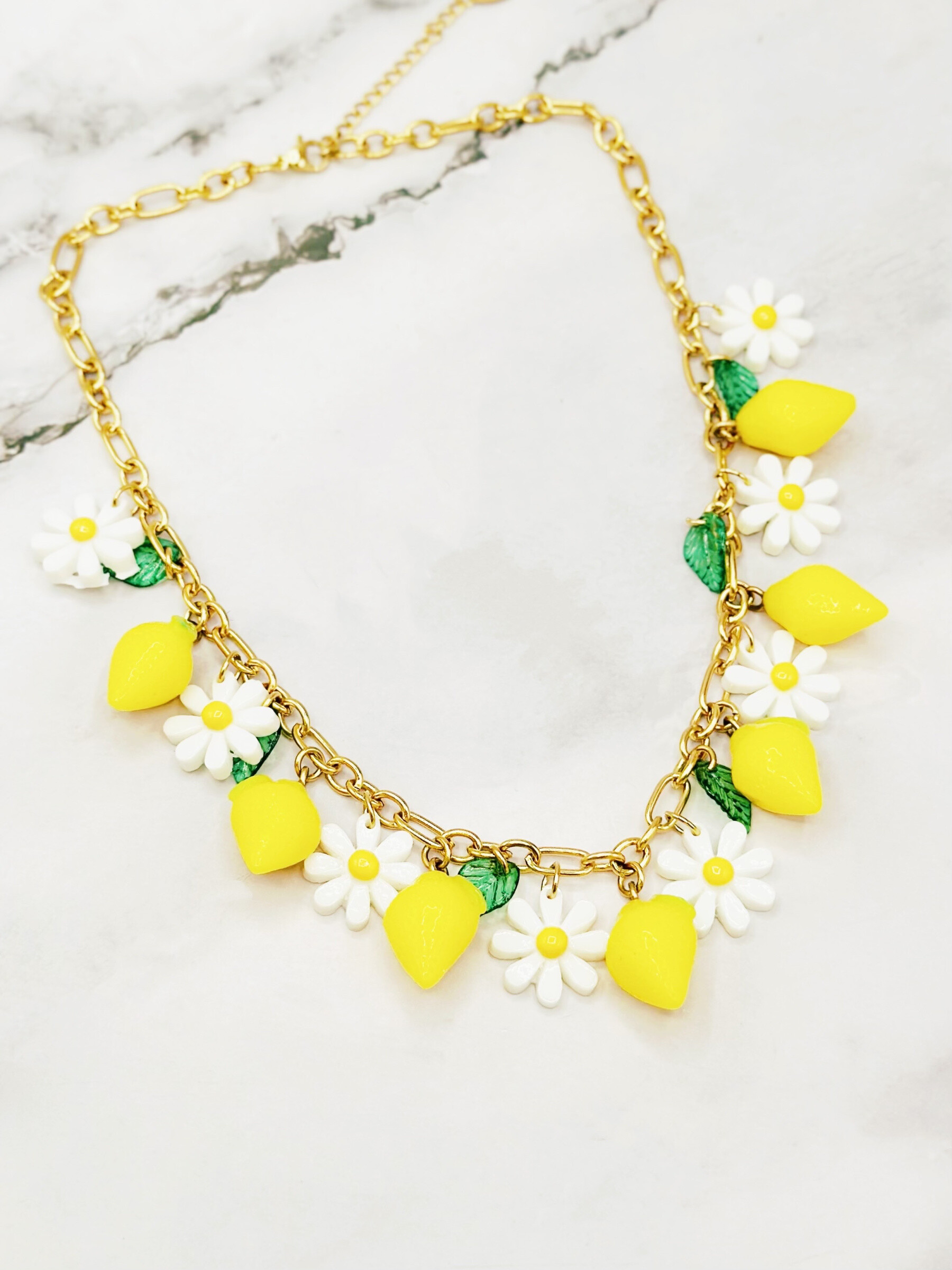 Grossiste Emily - Collier en acier inoxydable ajustable Citrons