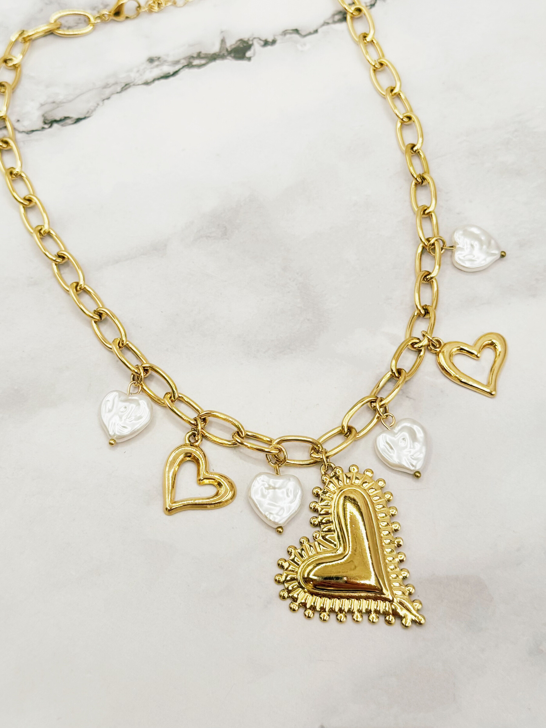 Grossista Emily - Collana regolabile con charms in acciaio inossidabile