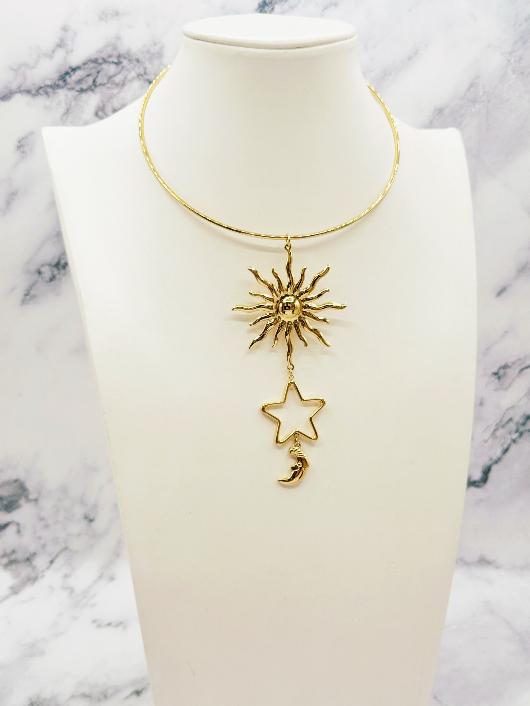 Wholesaler Emily - Adjustable stainless steel necklace Charms