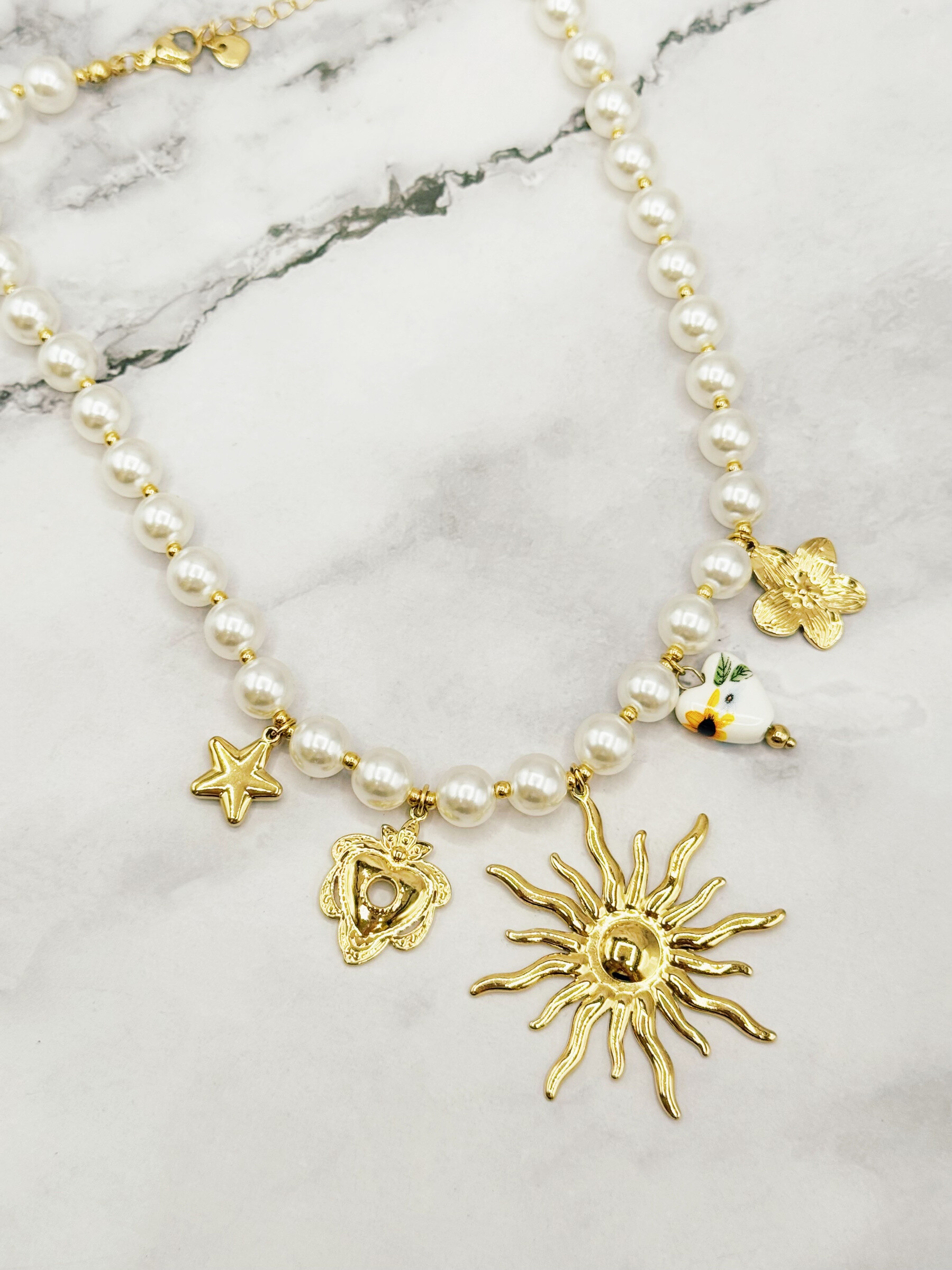 Wholesaler Emily - Adjustable stainless steel necklace Charms