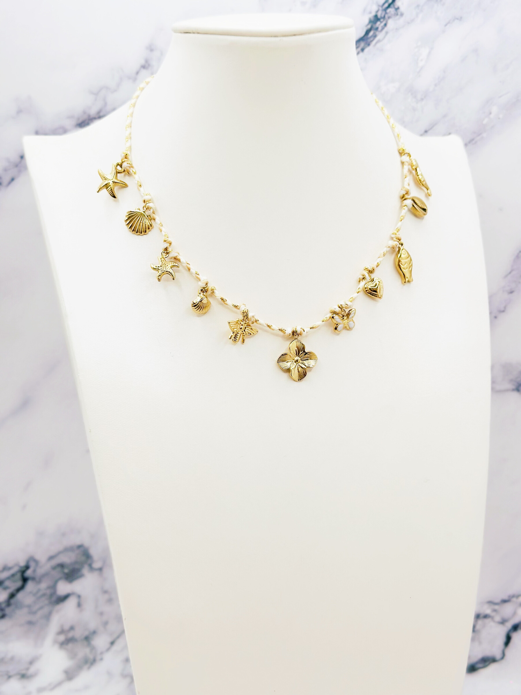Wholesaler Emily - Adjustable stainless steel necklace Charms