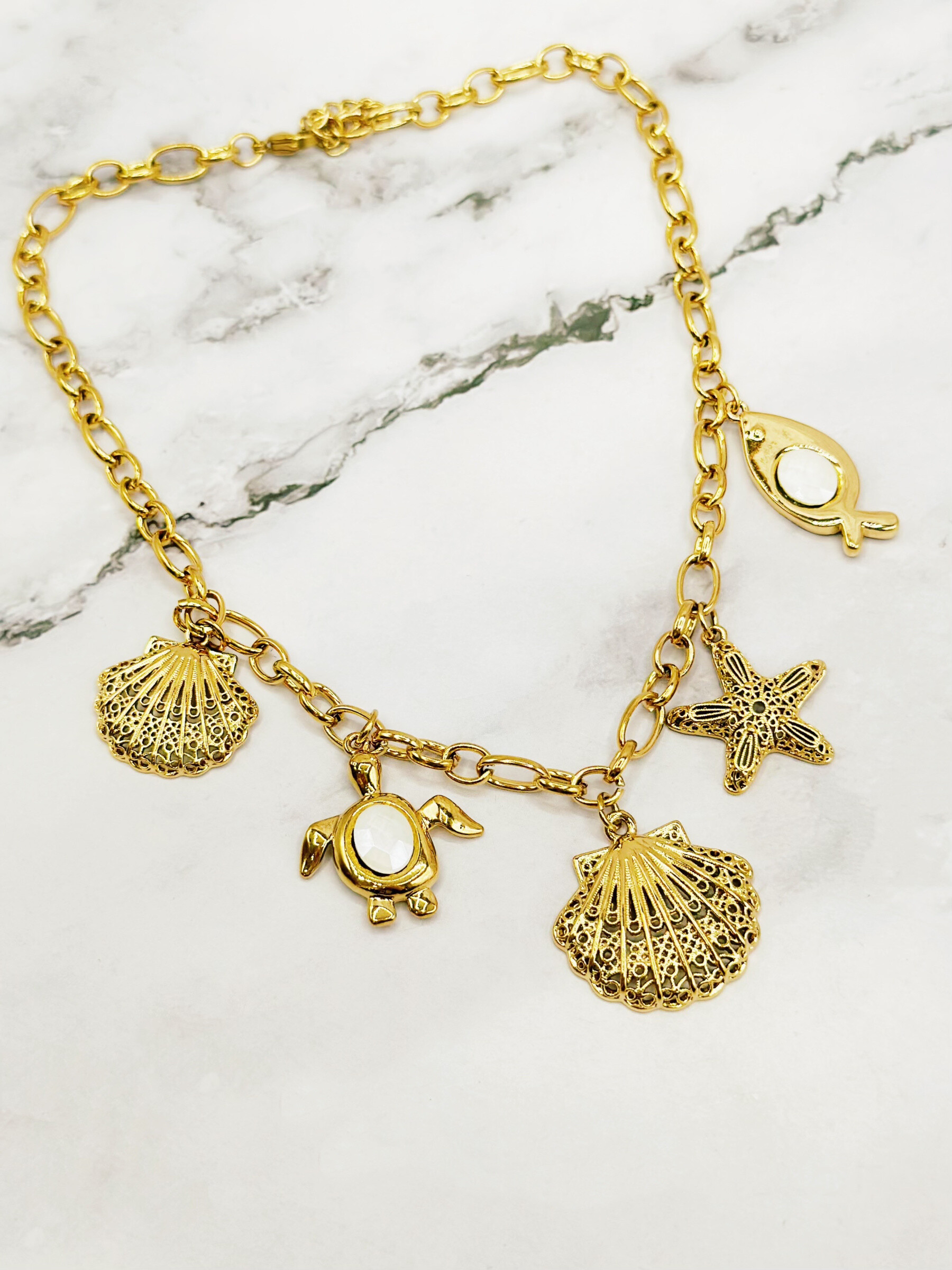 Wholesaler Emily - Adjustable stainless steel necklace Charms