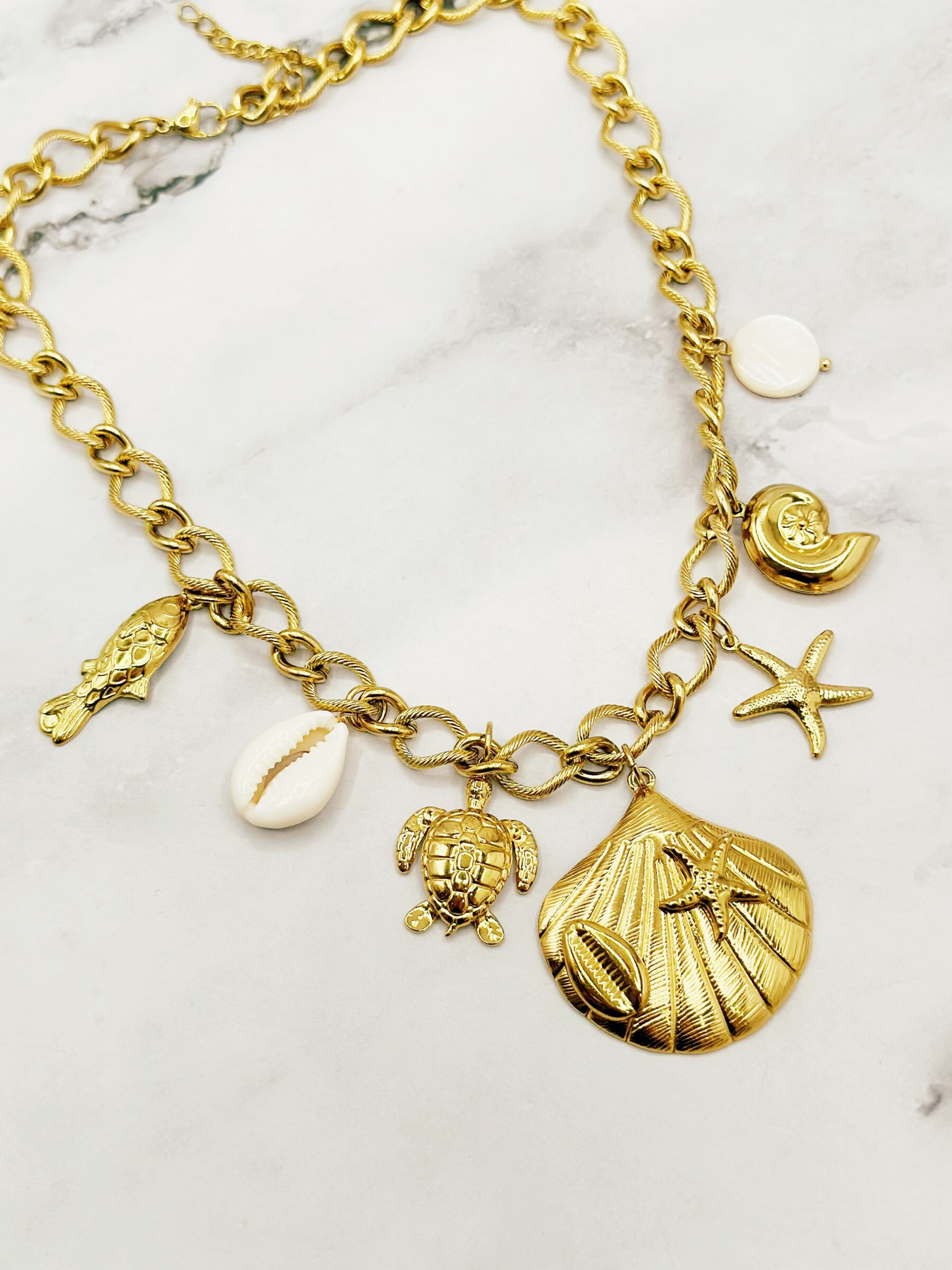 Wholesaler Emily - Adjustable stainless steel necklace Charms