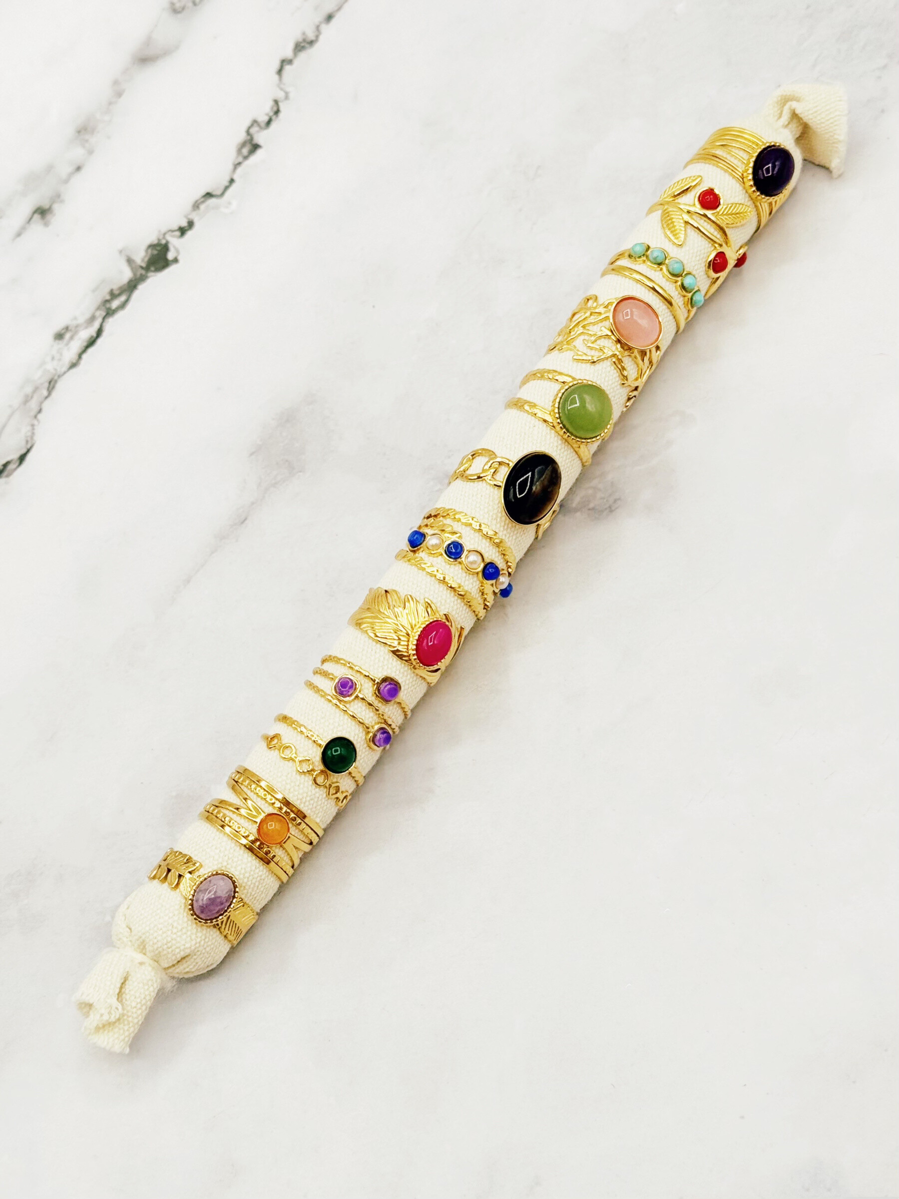 Wholesaler Emily - 6 adjustable stainless steel rings on Flower sausage