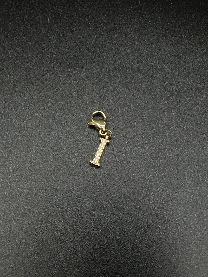 Mayorista Emily - Charm de letras de acero inoxidable con strass