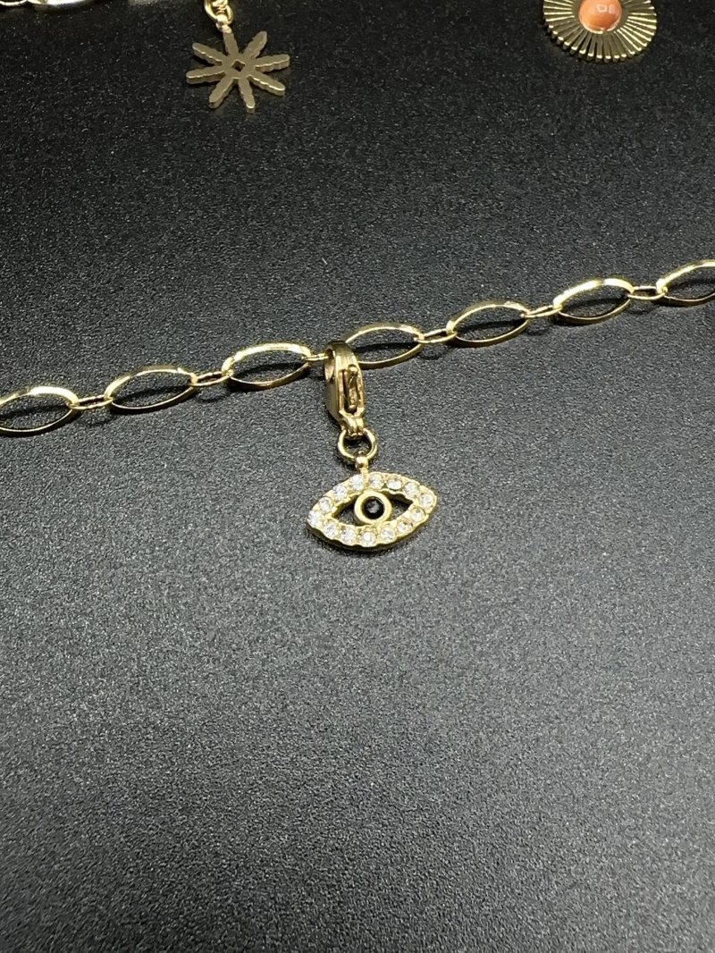 Wholesaler Emily - Stainless steel charm strass numbers
