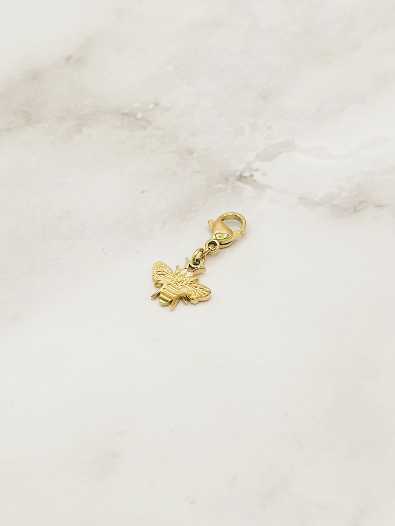Mayorista Emily - Charm de abeja de acero inoxidable