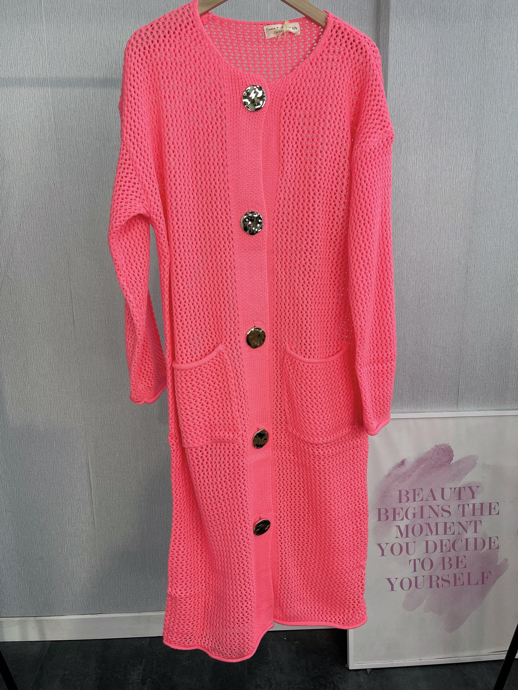 Wholesaler Emma & Ashley design - LONG VEST WITH GOLD BUTTONS