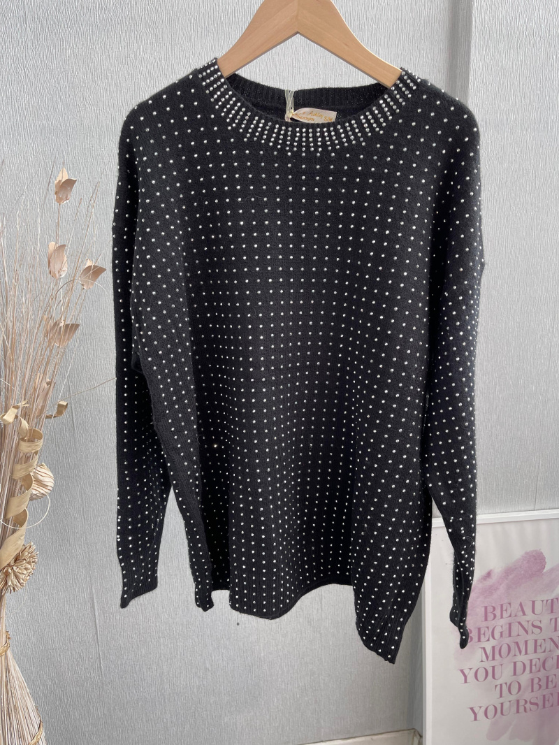 Wholesaler Emma & Ashley design - OVERSIZED SWEATER WITH STRASS