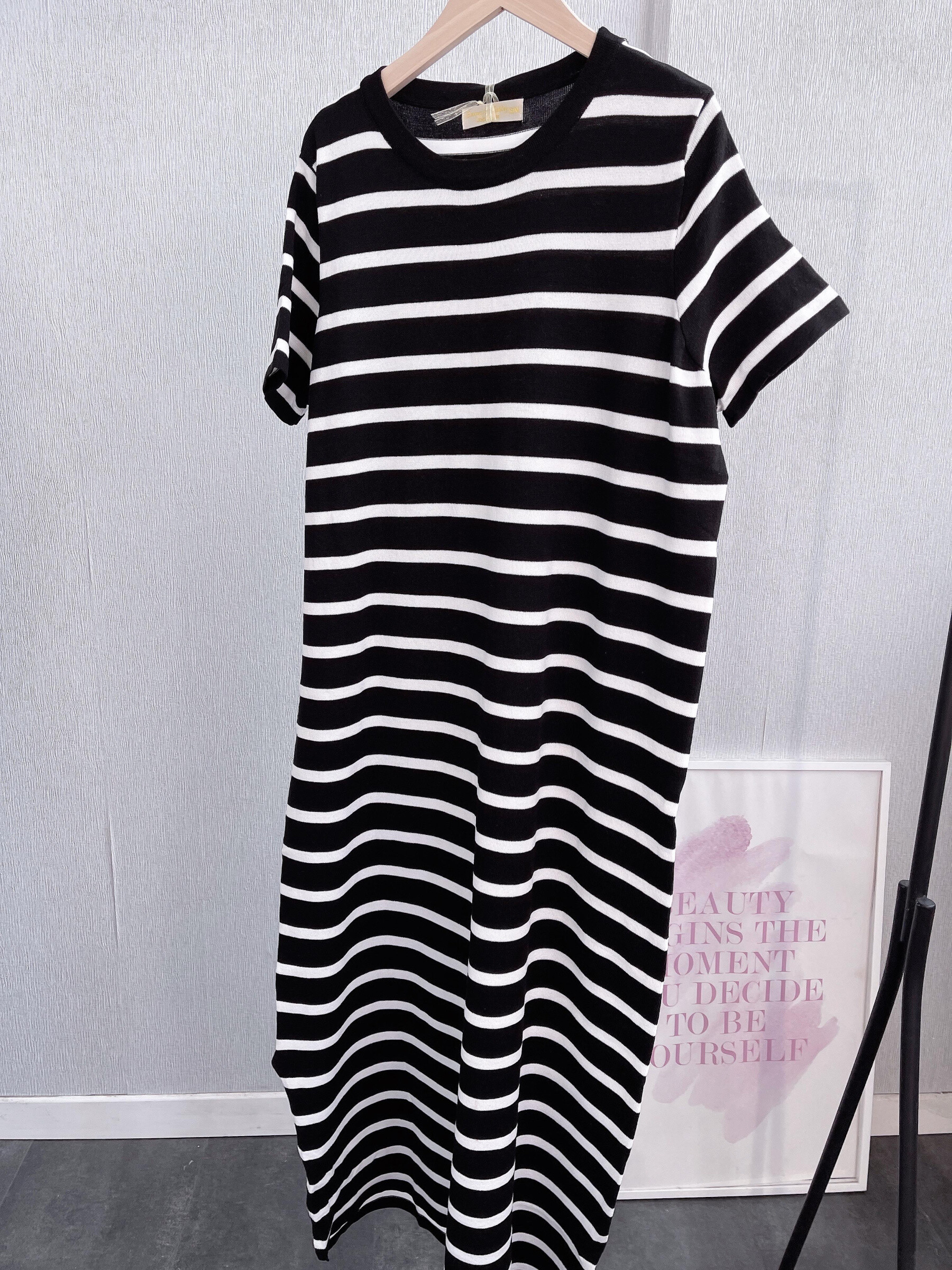 Wholesaler Emma & Ashley design - LONG STRIPED SWEATER DRESS