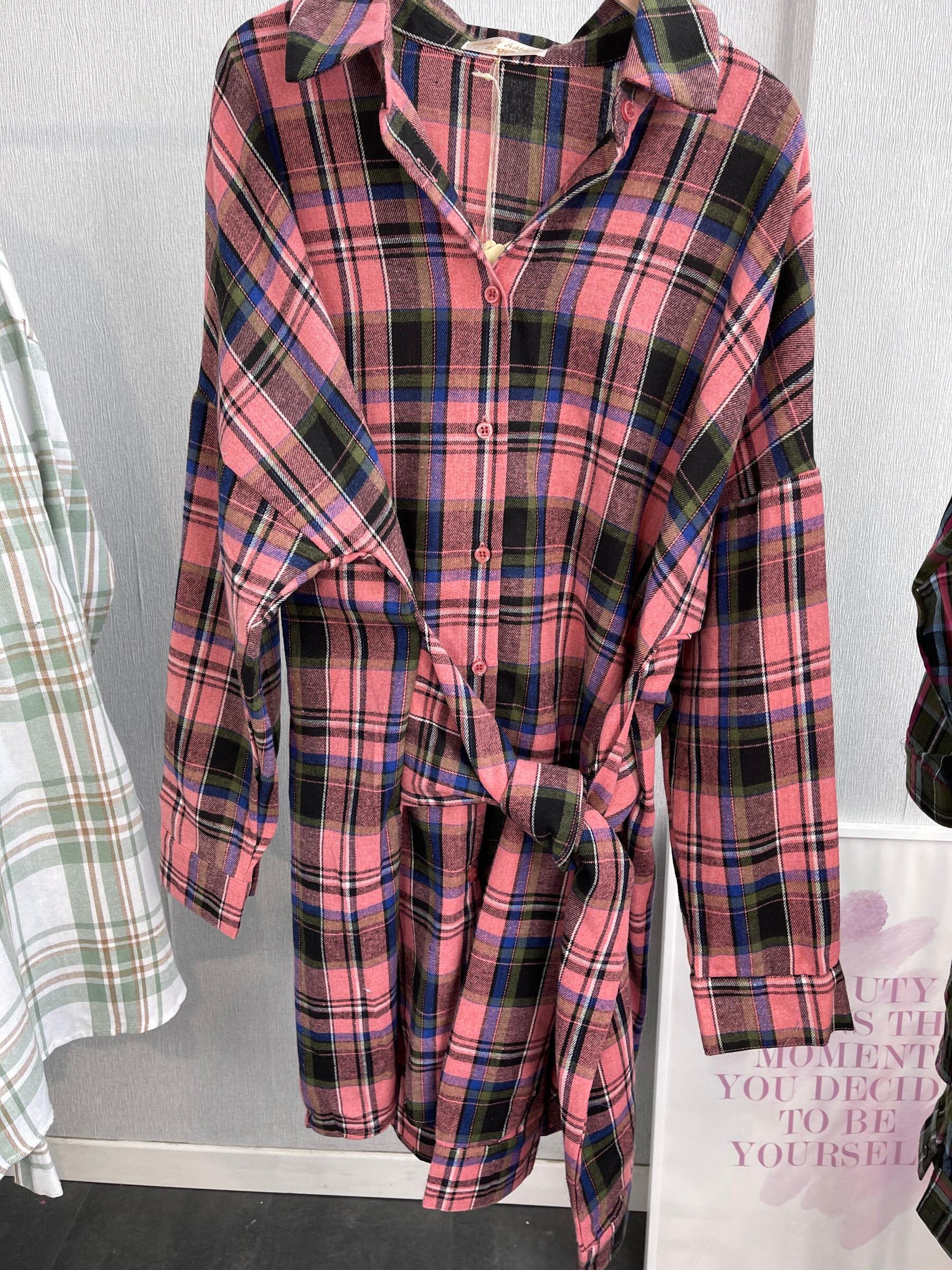 Wholesaler Emma & Ashley design - CHECKED SHIRT DRESS